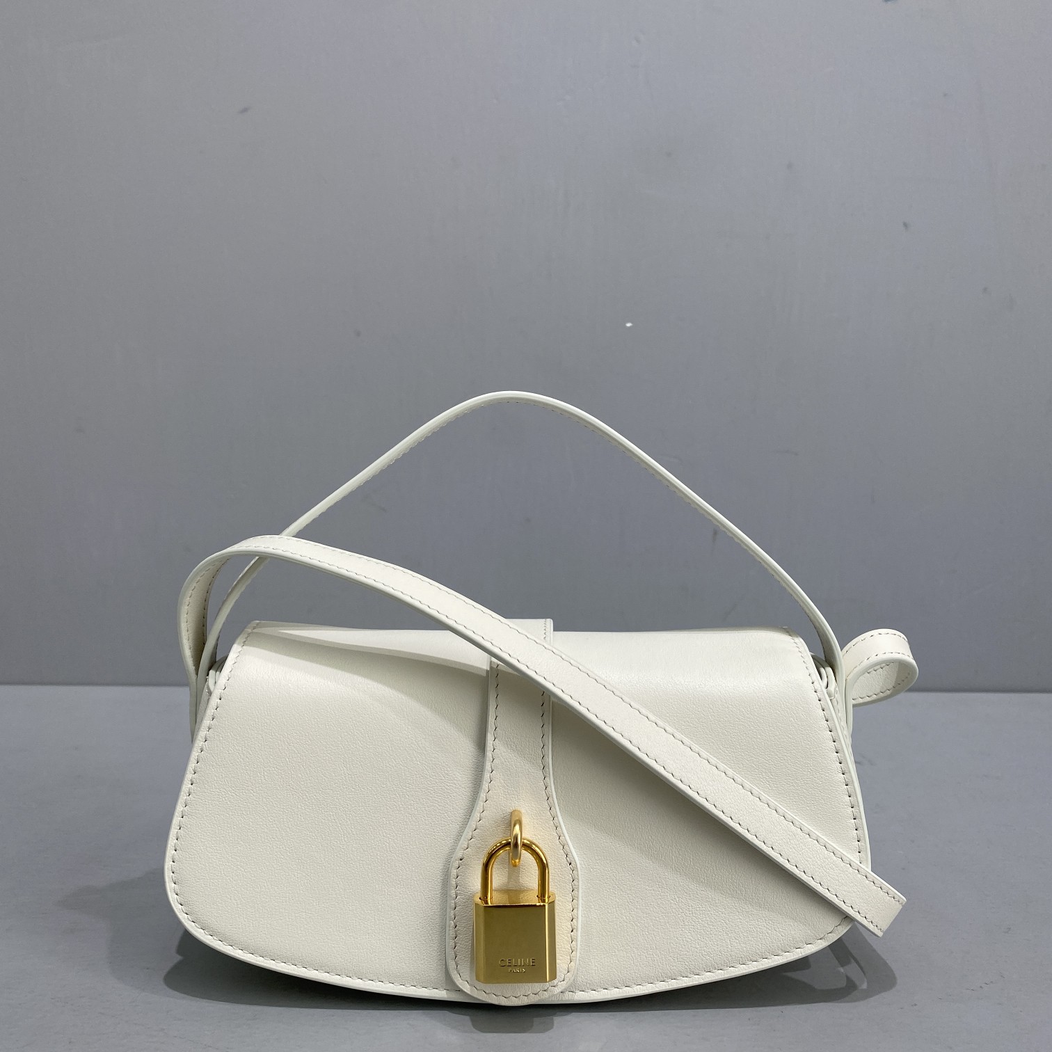 Celine Clutch On Strap White For Women 7in/18cm 10I593DQ1.01OP - Soul Replicas