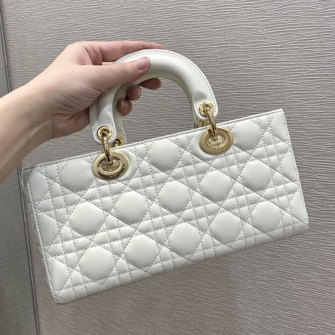 Christian Dior Lady D-Joy Bag. White. For Women Women-s Handbags. 26cm CD - Soul Replicas