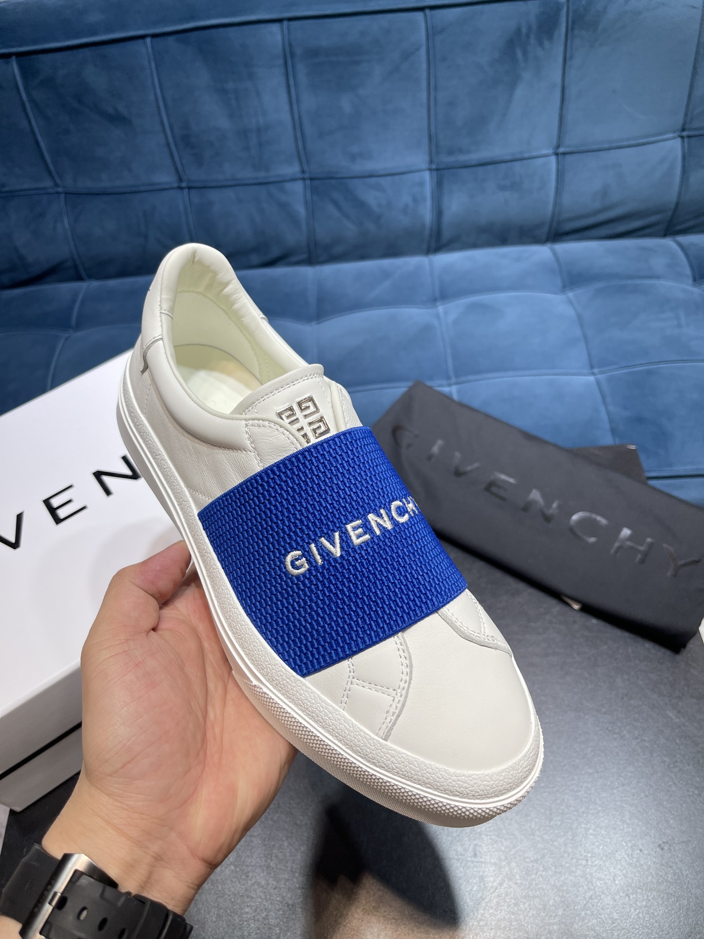 Givenchy Sneakers With Elastic Band Blue For Men GVC BH005XH14X-145 - Soul Replicas