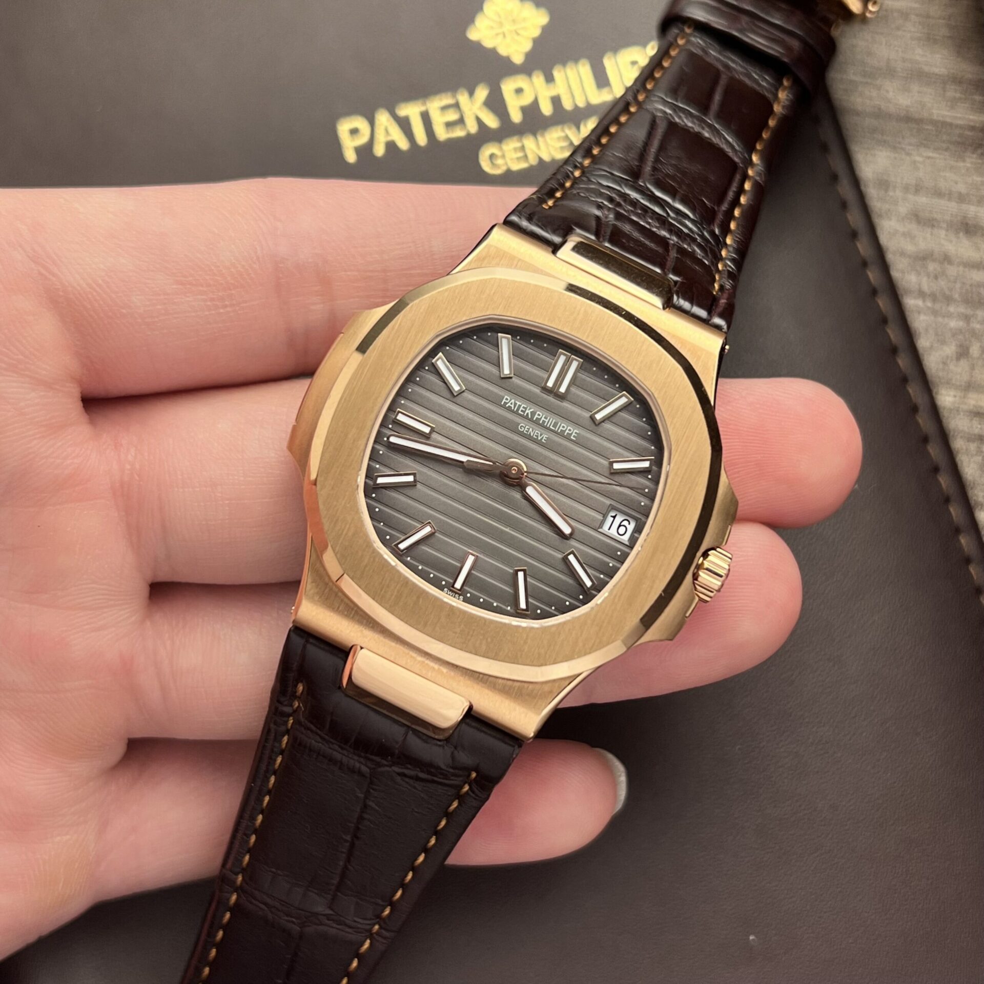 Patek Philippe Nautilus 5711 Replica Watch Leather Strap 3K Factory 40mm - Soul Replicas