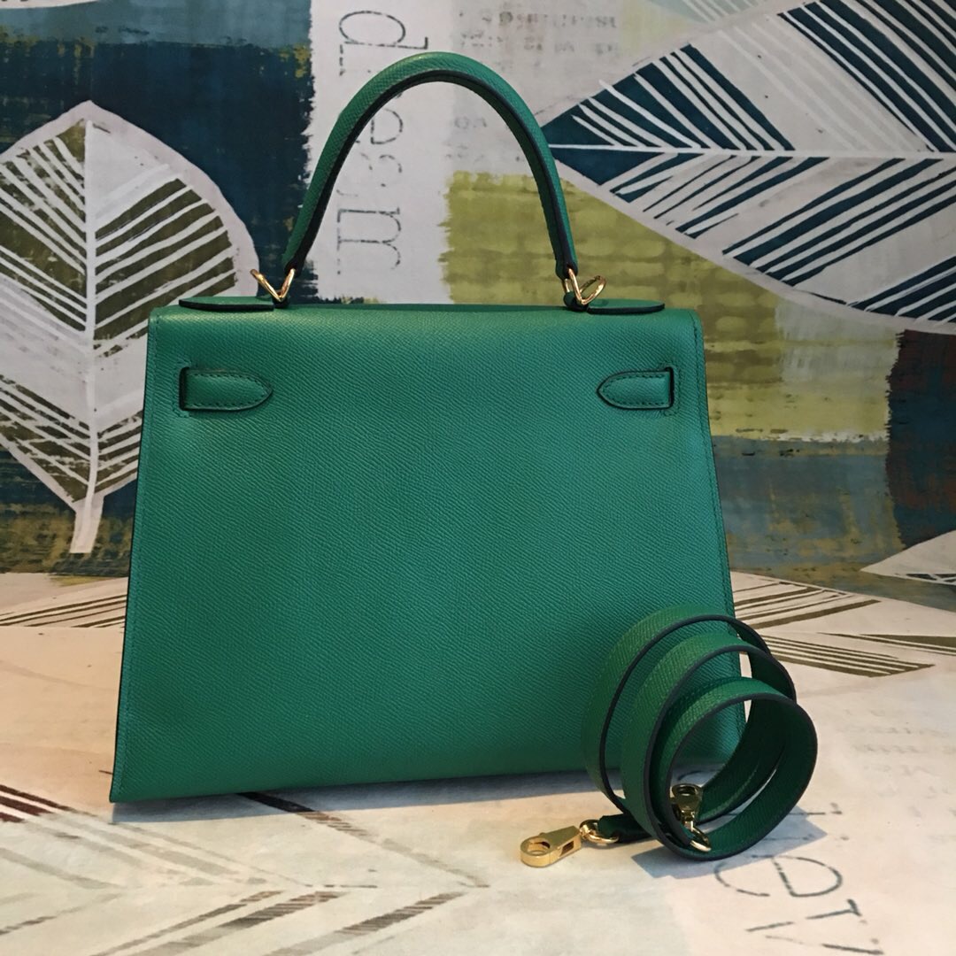 Hermes Kelly 28 Vert Jade Green Bag For Women. Women-s Handbags. Shoulder Bags 11in/28cm - Soul Replicas