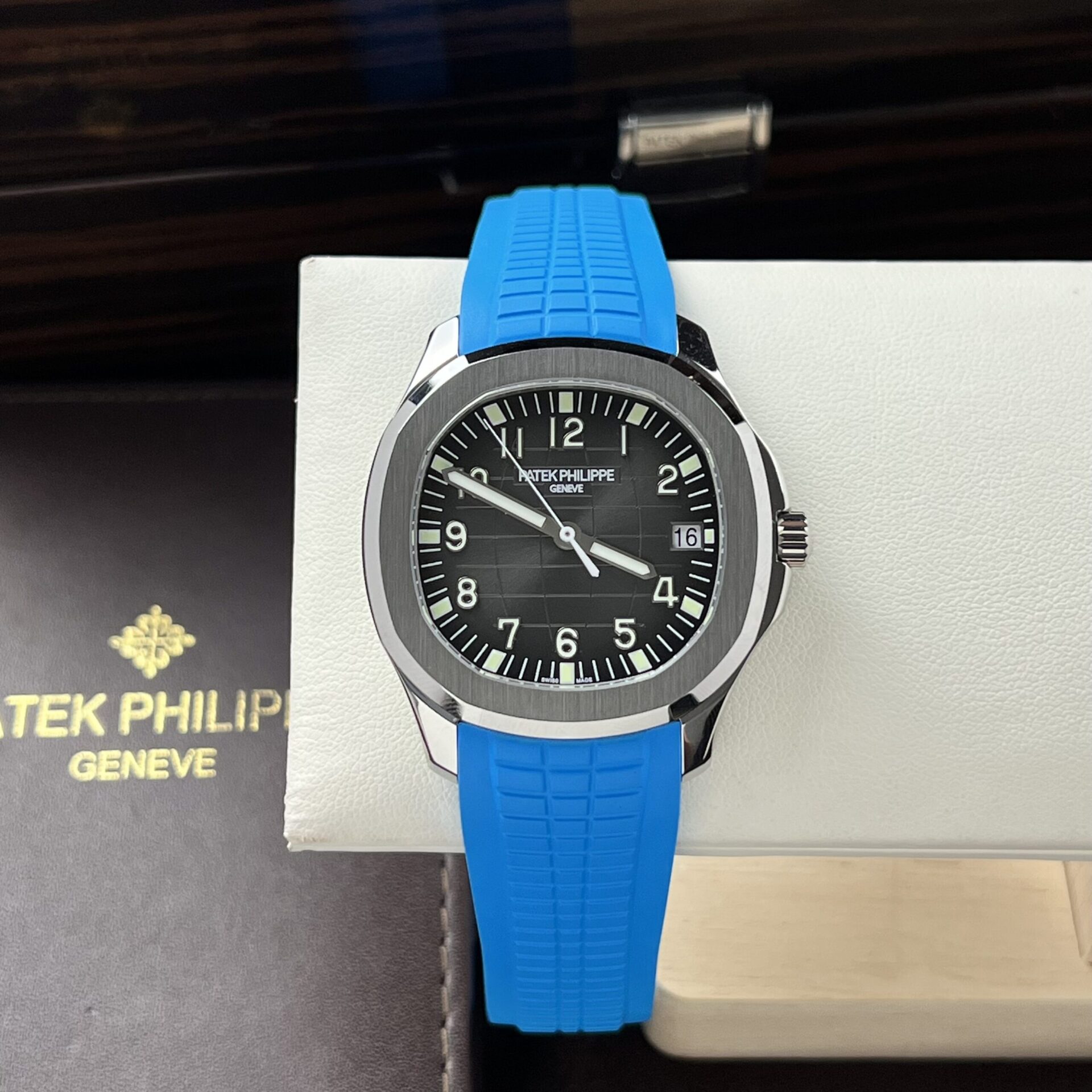 Patek Philippe Replica Watches 5167A Blue Rubber Strap 3K Factory 40mm - Soul Replicas