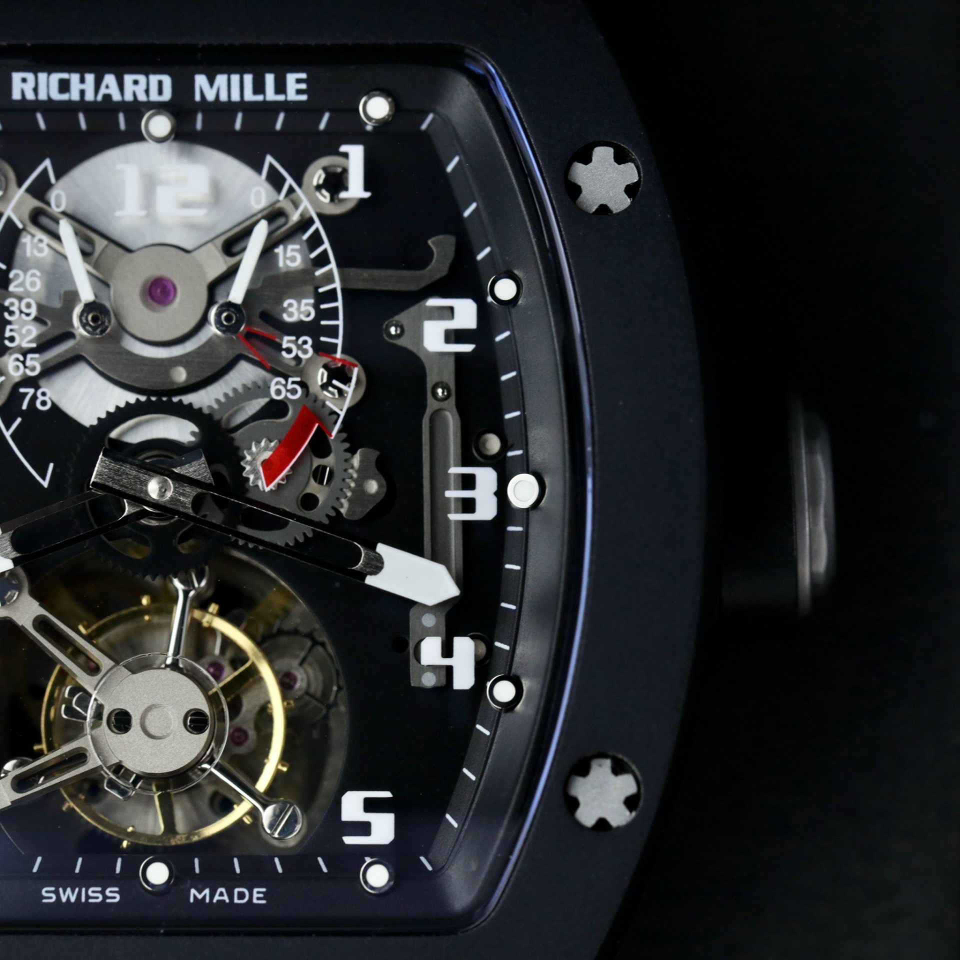 Richard Mille Replica Watch RM001 Tourbillon Black Ceramic 42mm - Soul Replicas