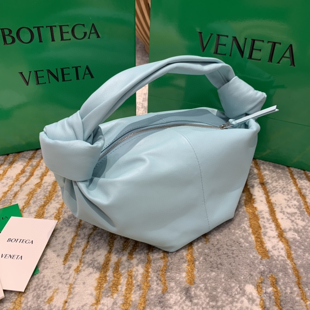 Bottega Veneta Double Knot Bag For Women 11.8in/30cm In Light Blue - Soul Replicas