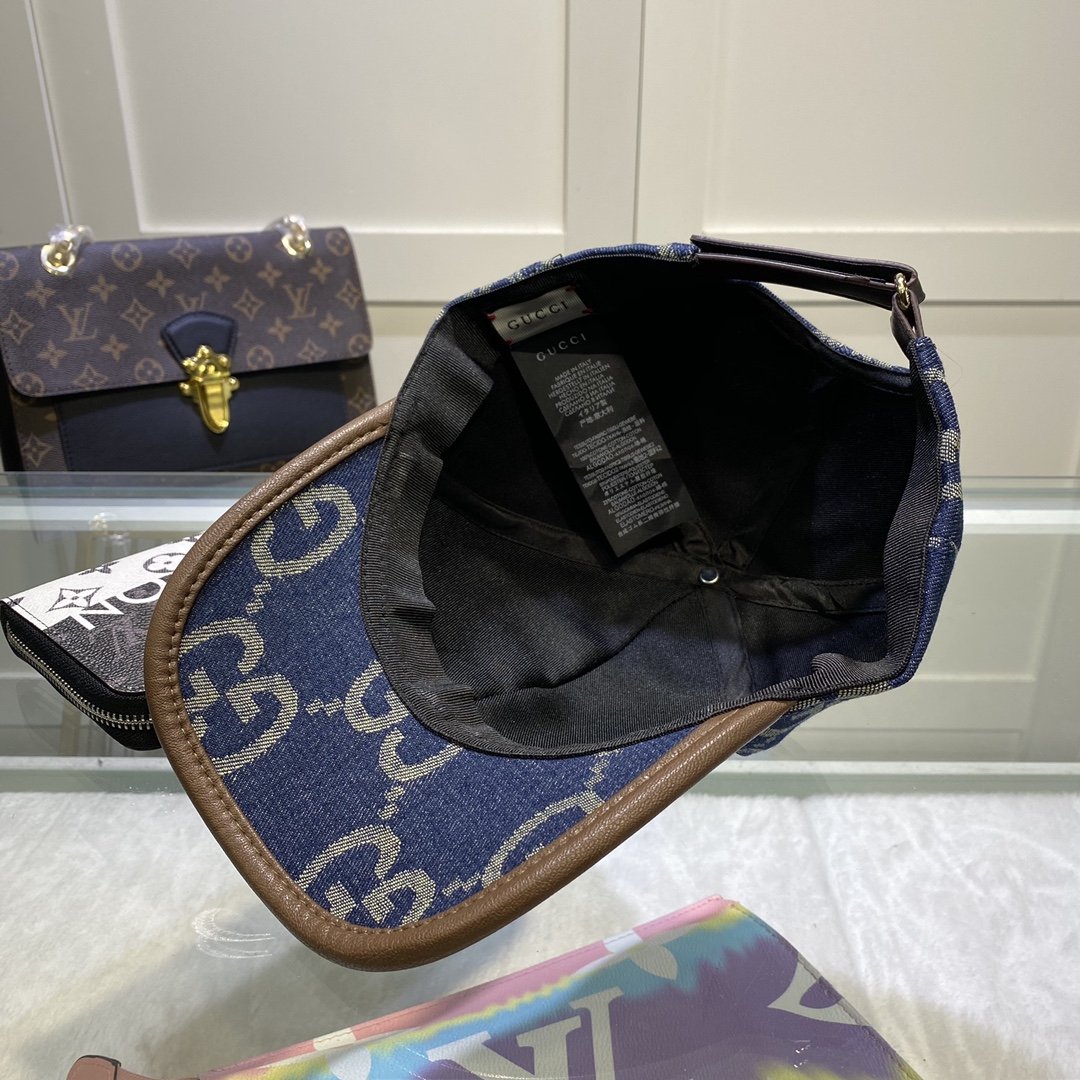 Gucci Canvas Baseball Cap Blue - Soul Replicas
