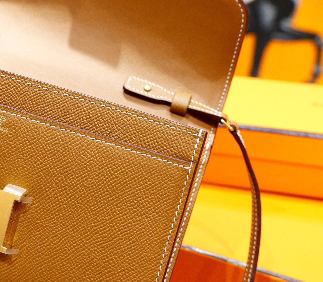 Hermes Constance Epsom Long To Go Wallet Brown For Women. Women's Wallet 8.1in/21cm - Soul Replicas