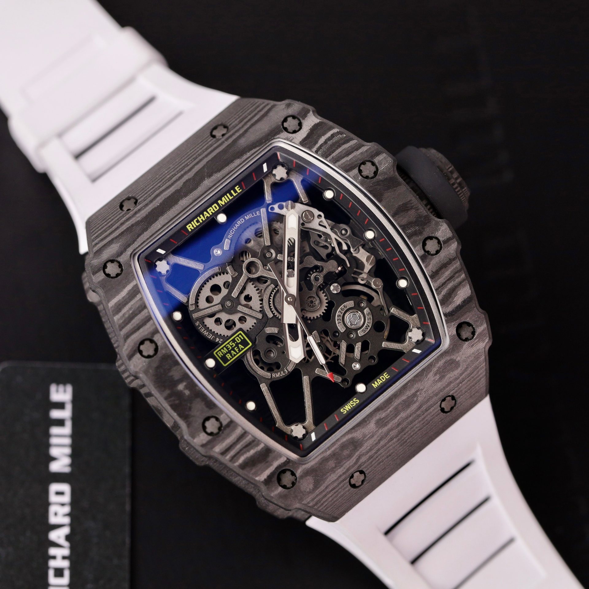 Richard Mille Replica Watch RM35-01 Carbon Rubber Strap BBR Factory 44mm - Soul Replicas