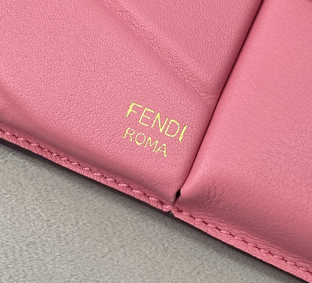 Fendi Bustine 2 Pockets Mini Pink Bag For Woman 16cm/6in - Soul Replicas