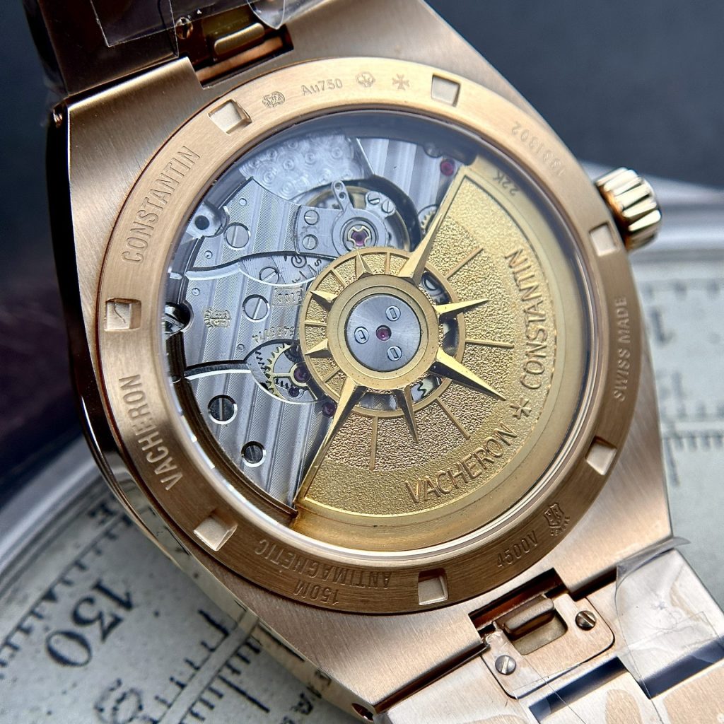 Vacheron Constantin Replica Watch Overseas 4500V Rose Gold Blue Dial PPF 41mm - Soul Replicas