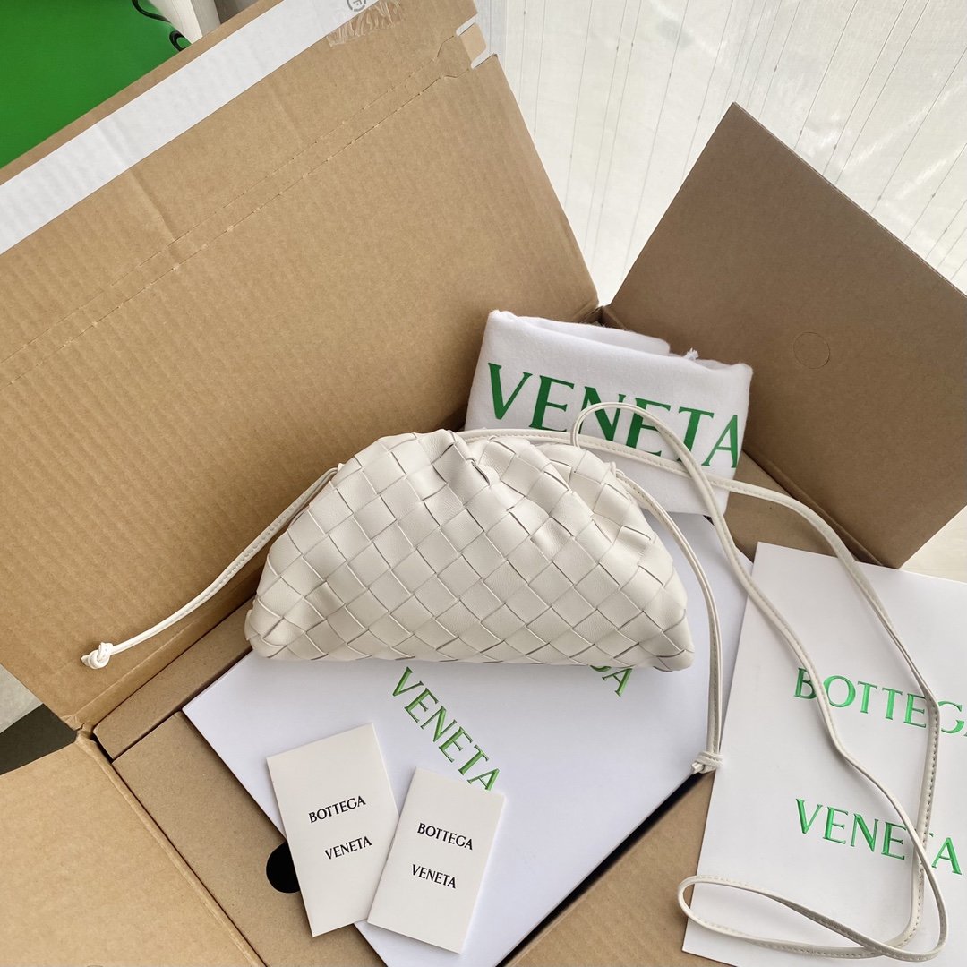 Bottega Veneta Mini Pouch White. For Women. Women-s Bags 8.6in/22cm 585852VCPP19644 - Soul Replicas