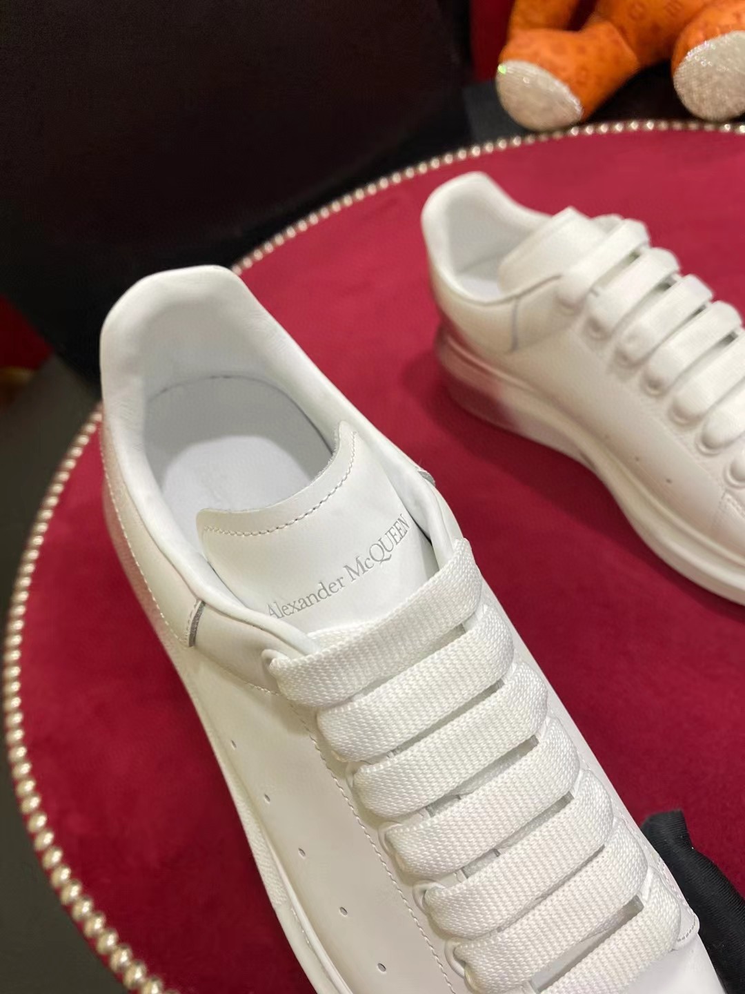 Alexander McQueen Oversized Sneaker White/PiNike For Women - Soul Replicas
