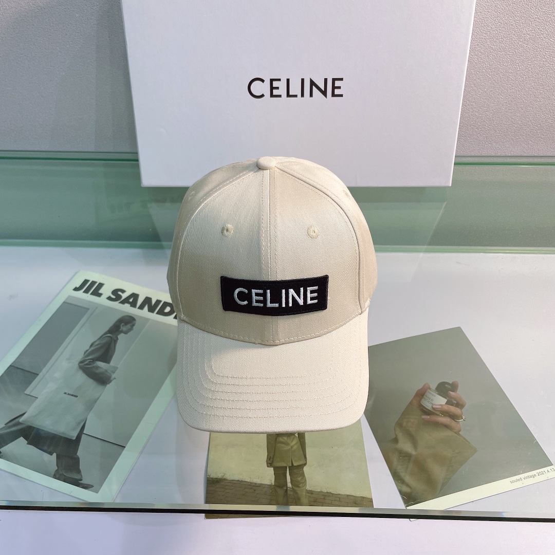 Celine Baseball Cap In Cotton Beige - Soul Replicas