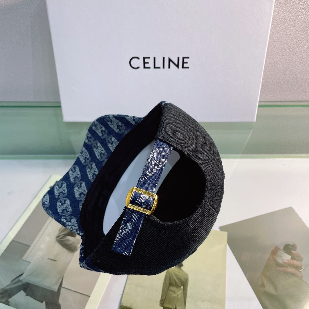 Celine Baseball Cap In Cotton Black - Soul Replicas