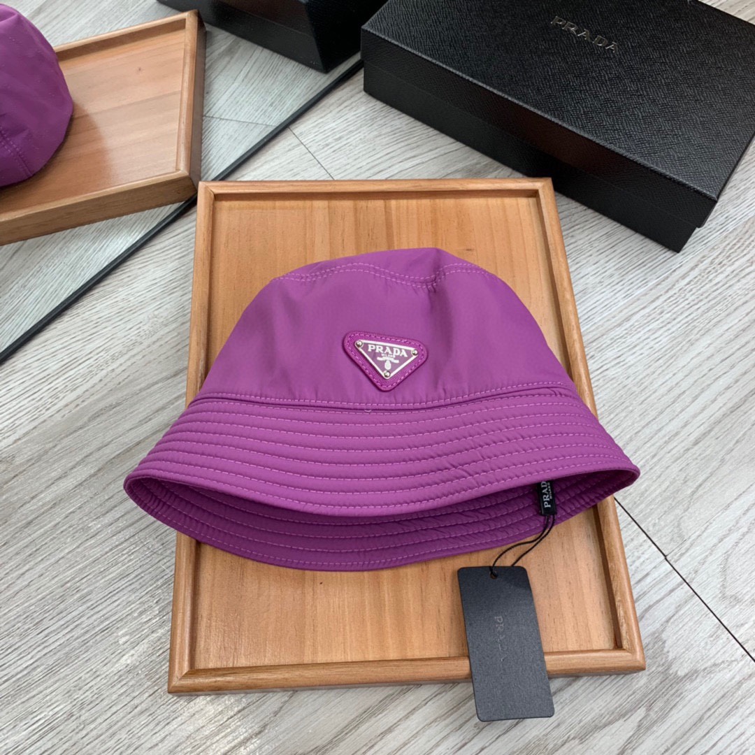 Prada Re-Nylon Bucket Hat Purple Prada Hat - Soul Replicas