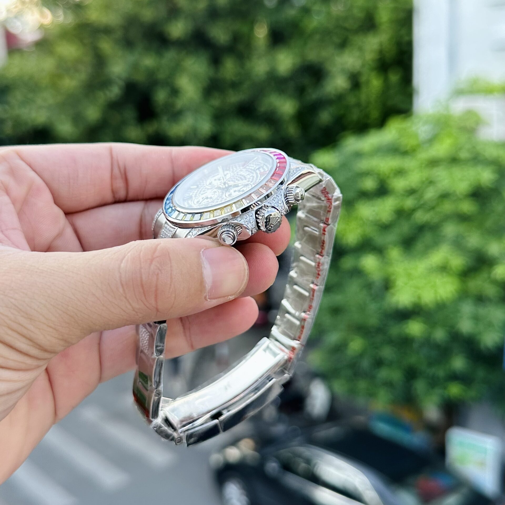 Rolex Daytona Rainbow Best Replica Watch With Full Stone Dial 40mm - Soul Replicas