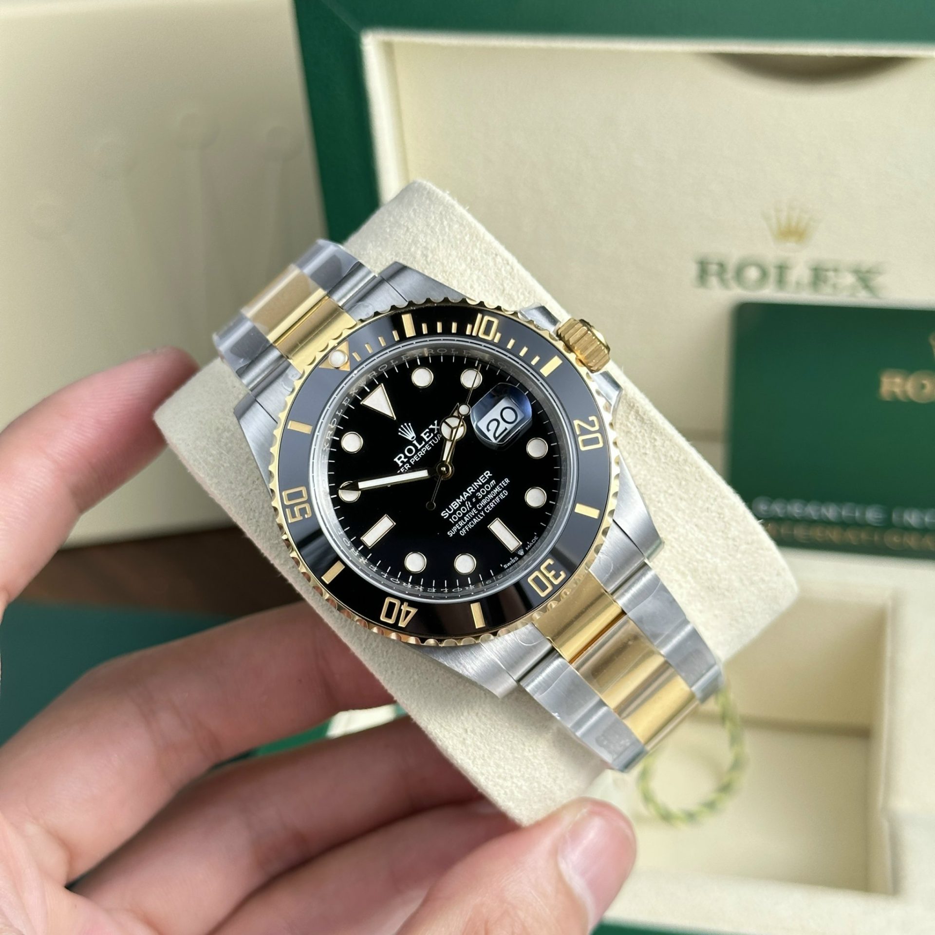 Rolex Replica Watch Submariner Date 126613LN Demi Gold Black Dial VS Factory 41mm - Soul Replicas