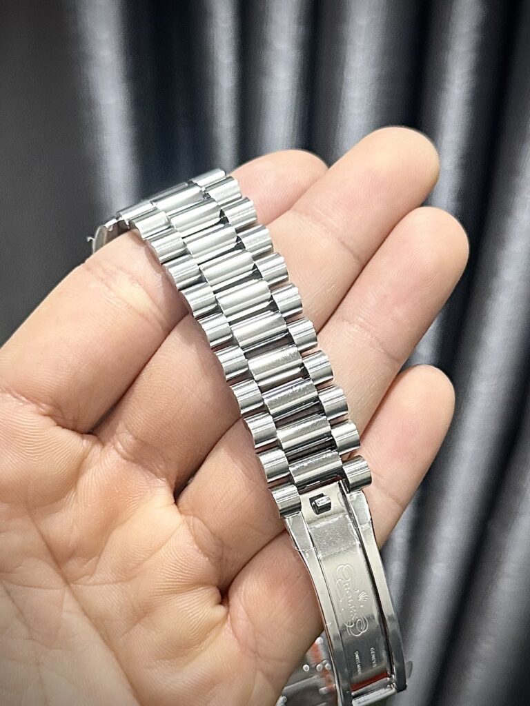 Rolex Day-Date Replica Watch Ice Blue Dial Number Pile Arabic GM Factory 40mm - Soul Replicas