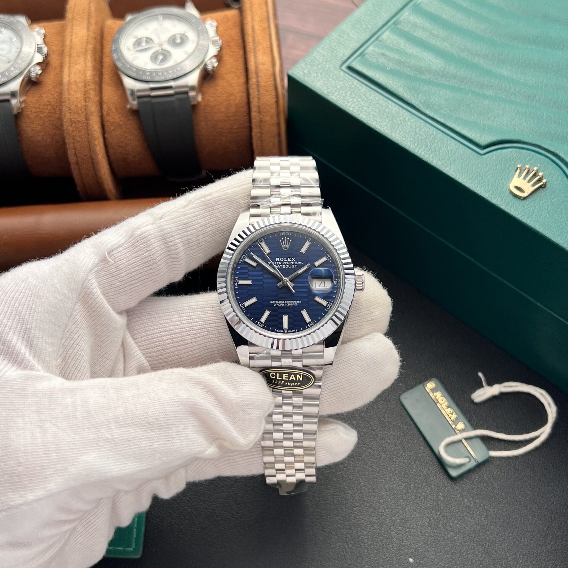 Rolex DateJust 126334 Blue Fold Dial Replica Watch Clean Factory 41mm - Soul Replicas