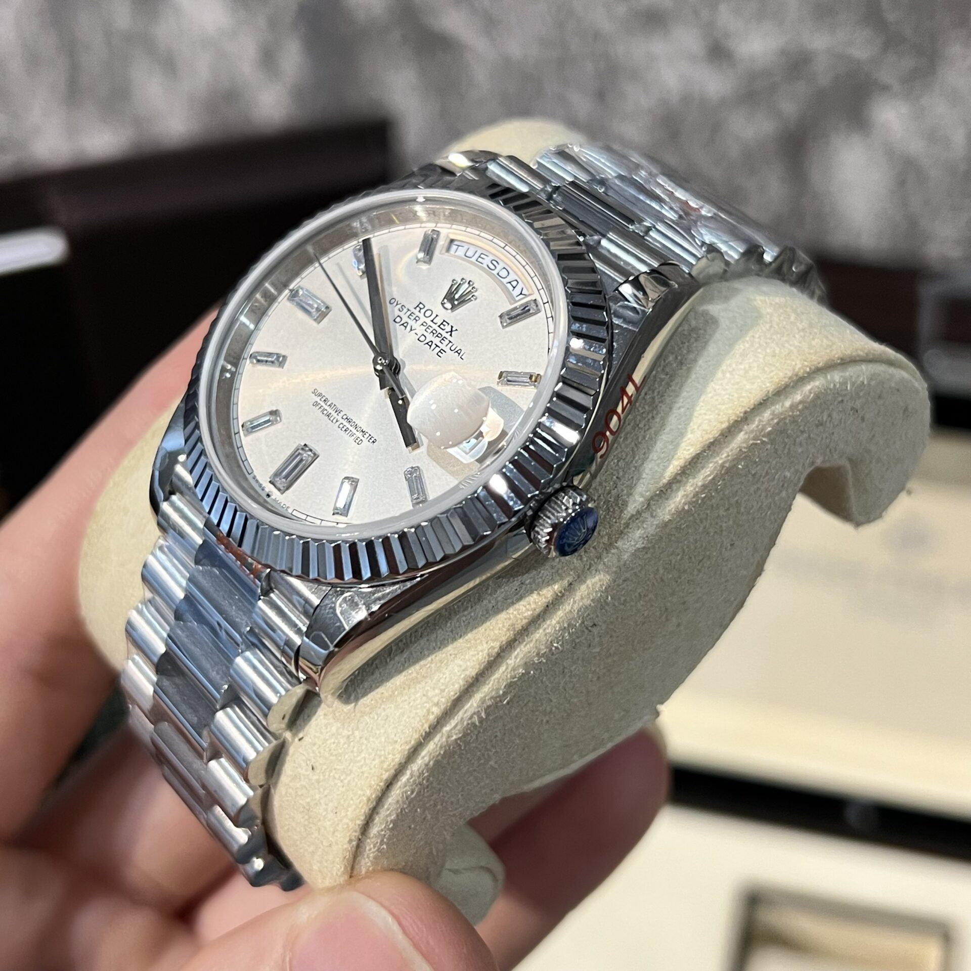 Rolex Day-Date 228239 Replica Watch White Dial Refine 166gram GM V2 40mm - Soul Replicas