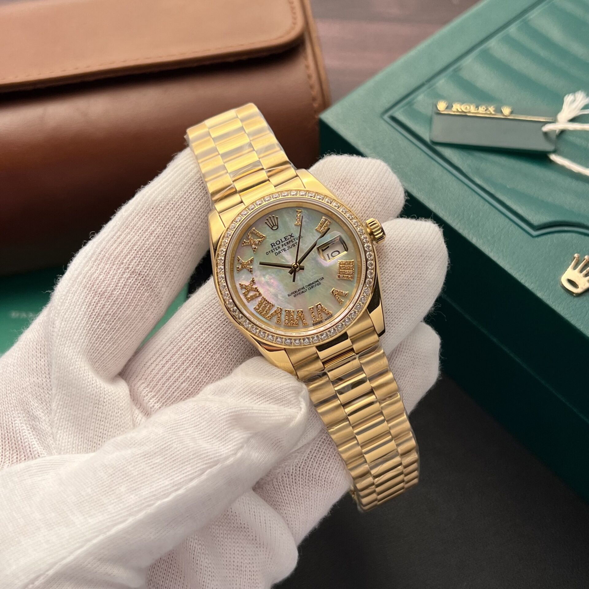 Rolex DateJust Mother Of Pearl Dial Replica Watch With Diamonds 36mm - Soul Replicas