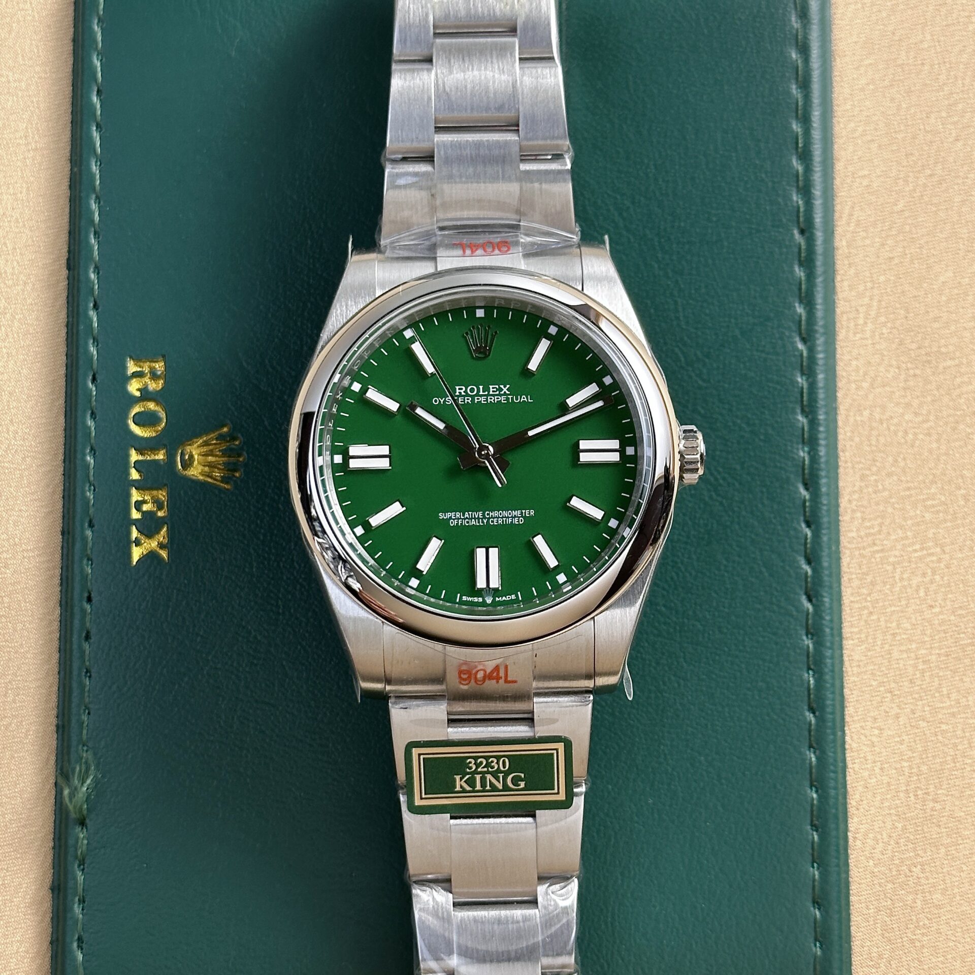 Rolex Oyster Perpetual 124300 Green Dial Replica Watch 41mm - Soul Replicas