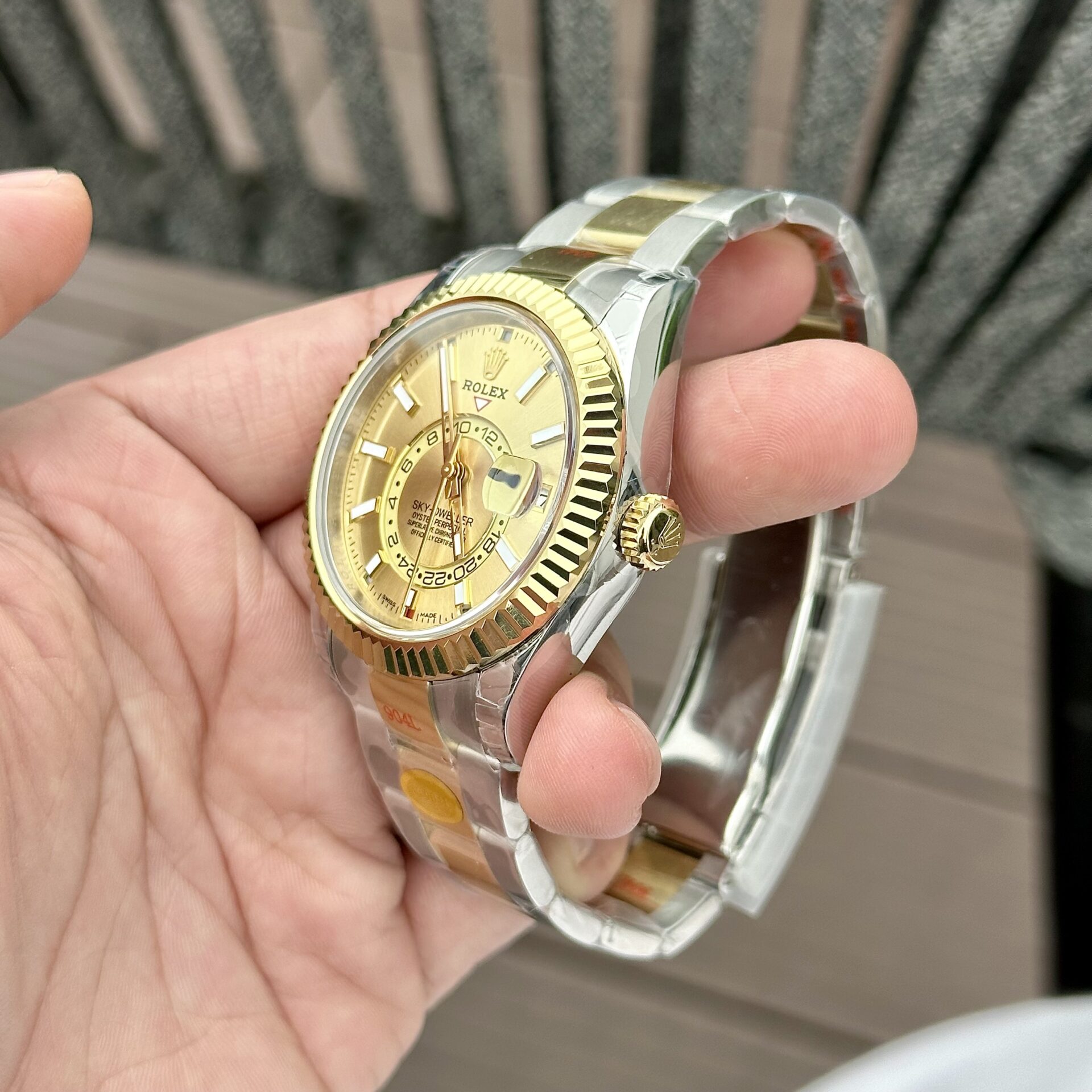 Rolex Sky-Dweller Replica Watch Demi Gold N Factory 41mm - Soul Replicas