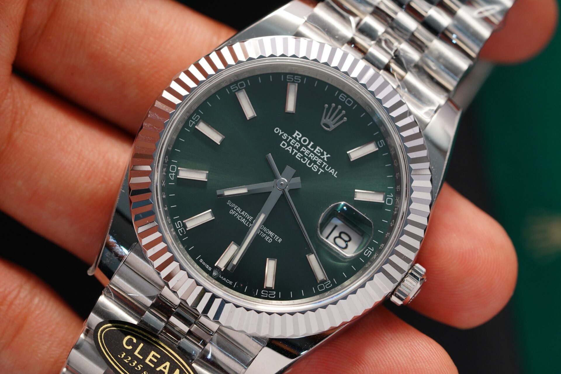 Rolex Datejust 126334 Replica Watch Green Dial Clean Factory 41mm - Soul Replicas