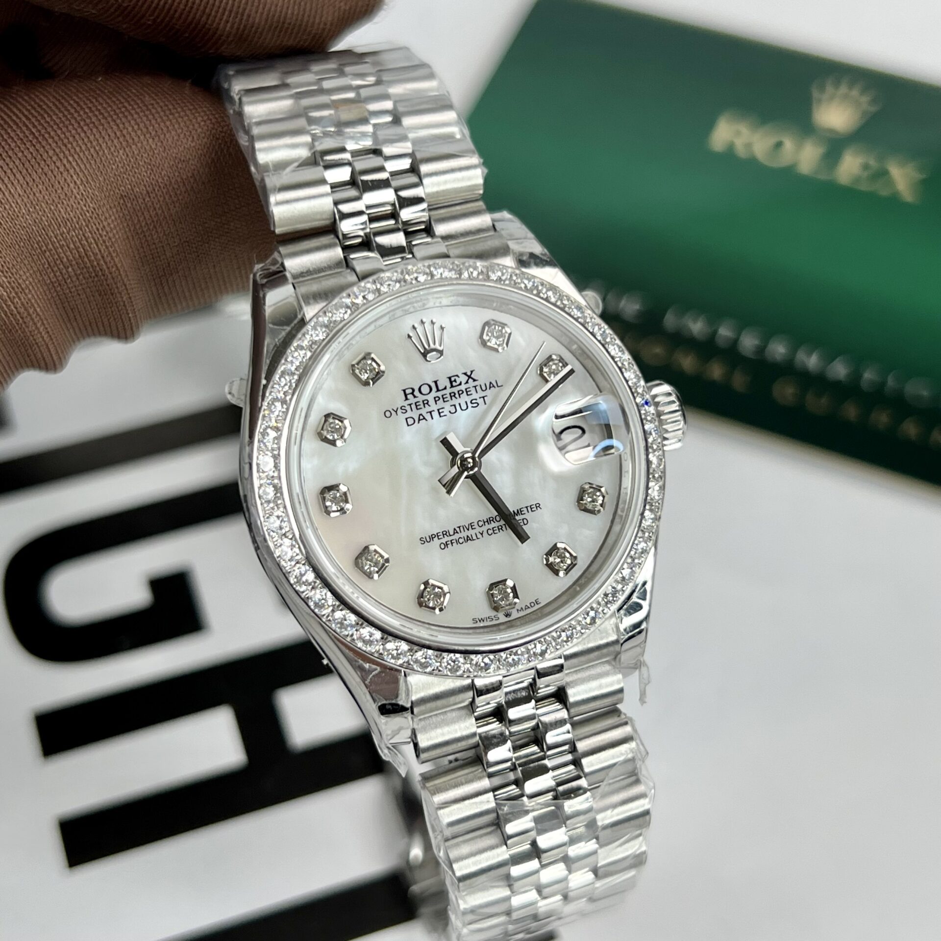 Rolex DateJust Replica Watch Jubilee Strap With Mother of Pearl Dial 31mm - Soul Replicas