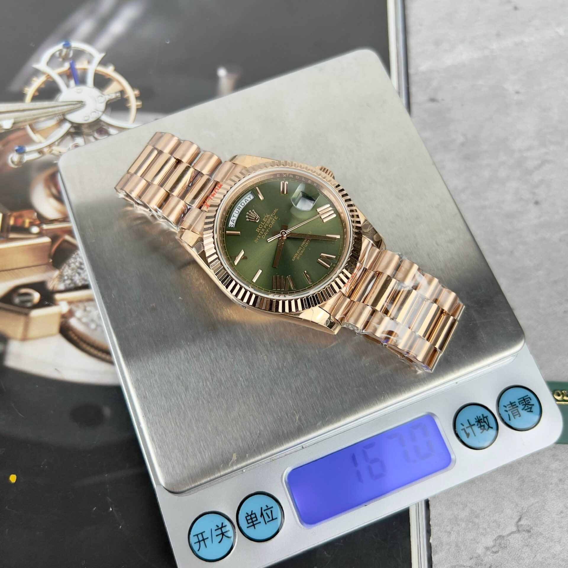 Rolex Day-Date 228235 Green Dial Replica Watch GM Factory 40mm - Soul Replicas