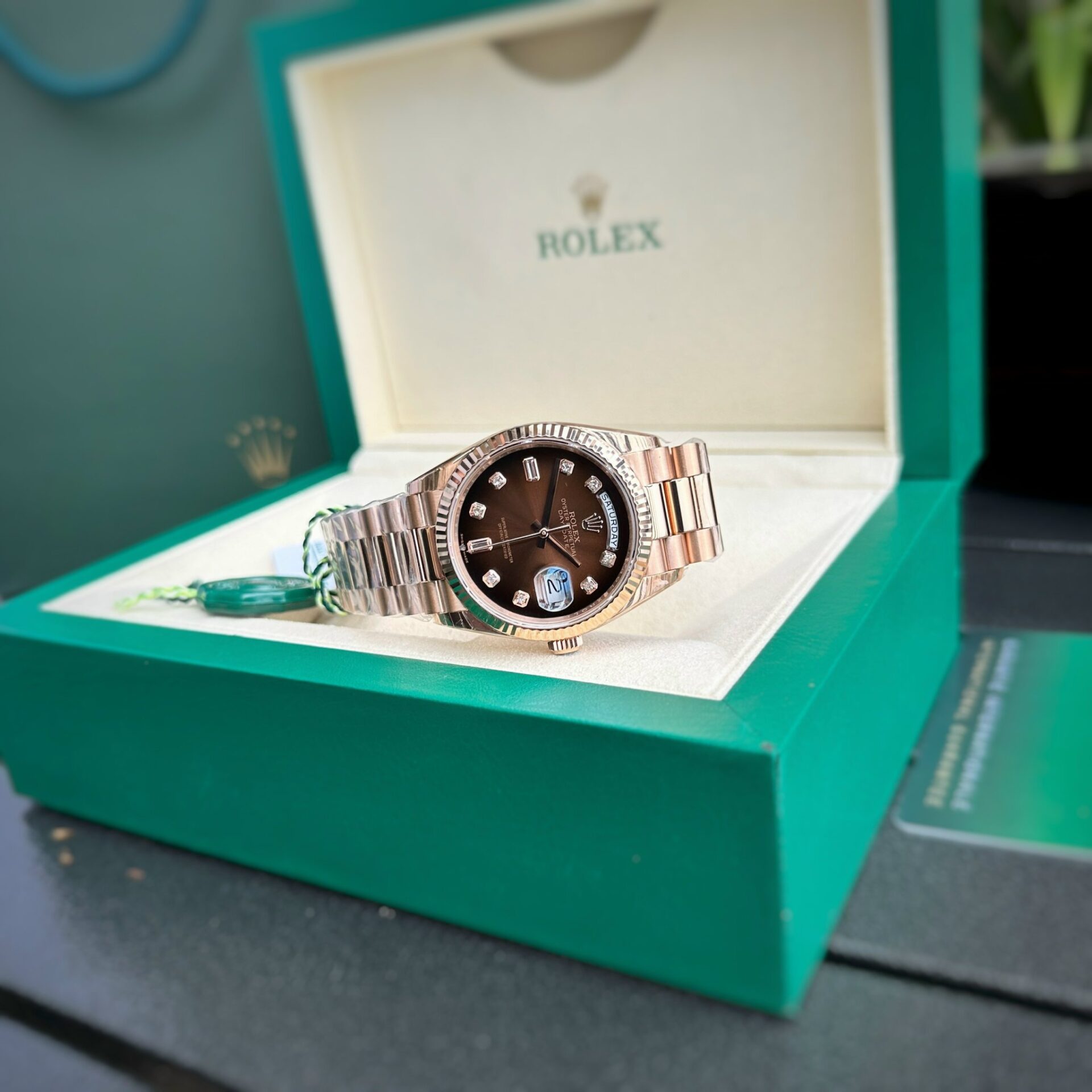 Rolex Clone Watch Day-Date Dial Chocolate EW Factory 36mm - Soul Replicas