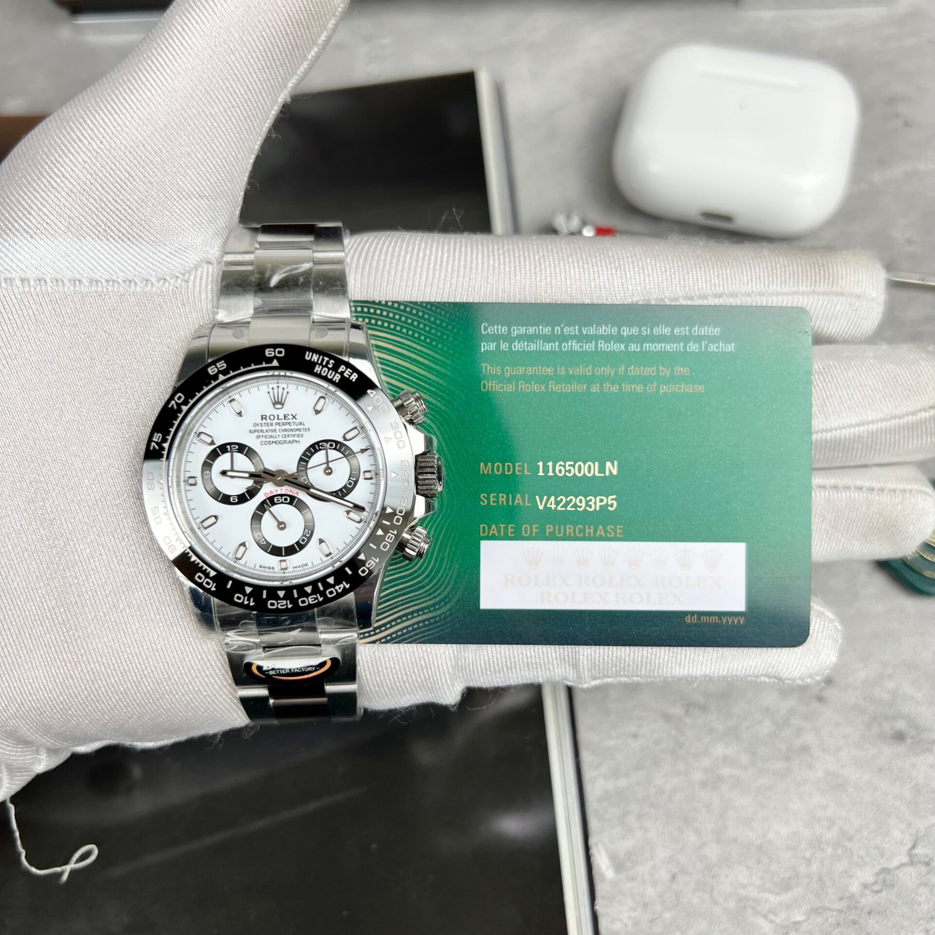 Rolex Cosmograph Daytona 116500LN Replica Watch White Dial BT Factory 40mm - Soul Replicas