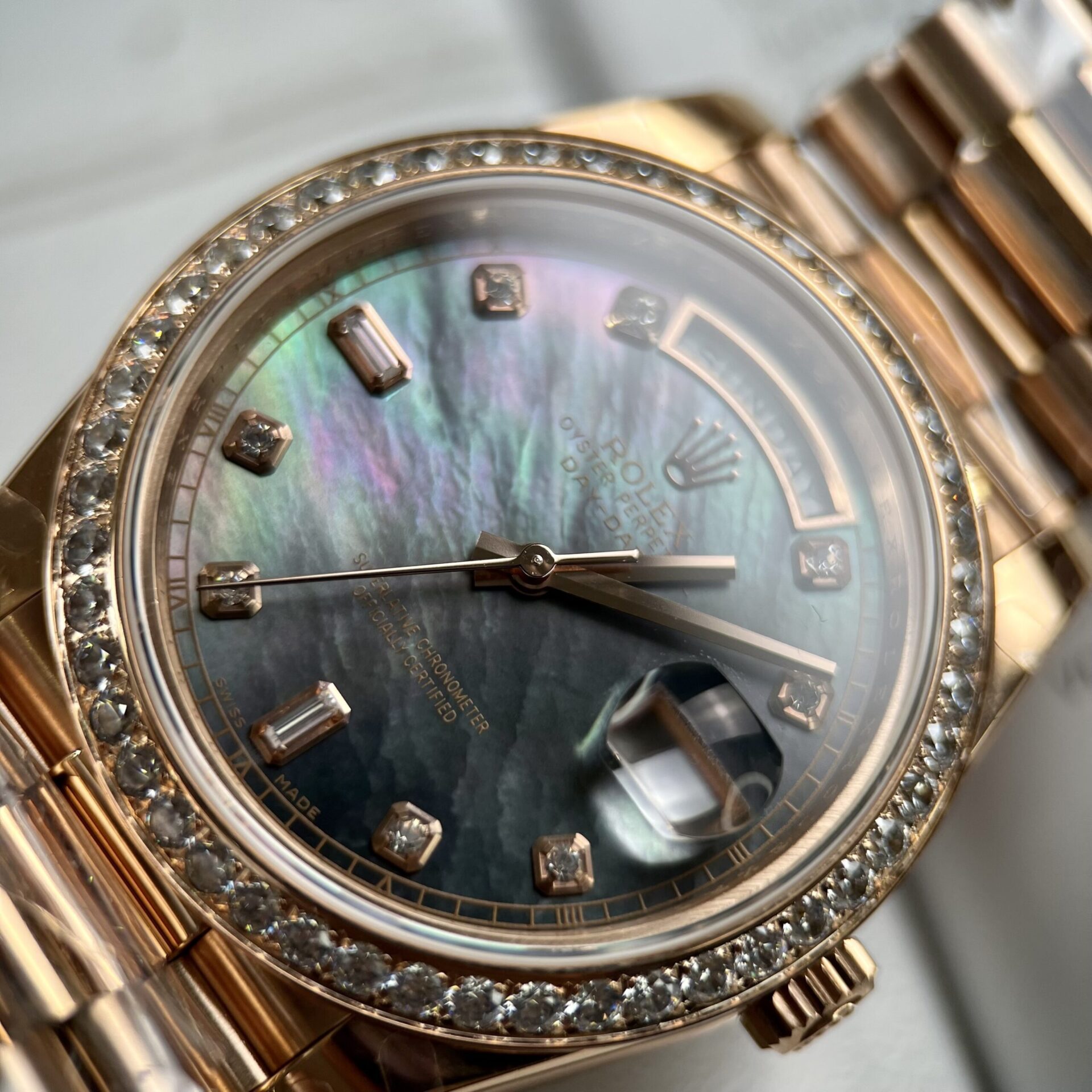 Rolex Day-Date Fake Watch Mother Of Pearl Dial TW Factory 40mm - Soul Replicas