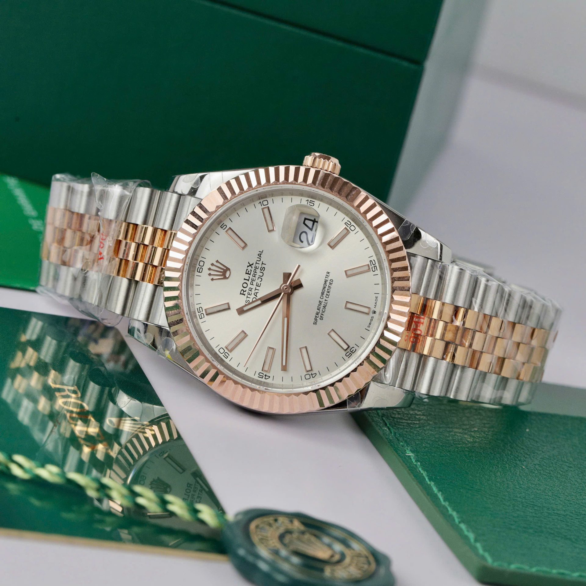 Rolex DateJust Replica Watch Gold Wrapped Jubilee Strap GM Factory 41mm - Soul Replicas