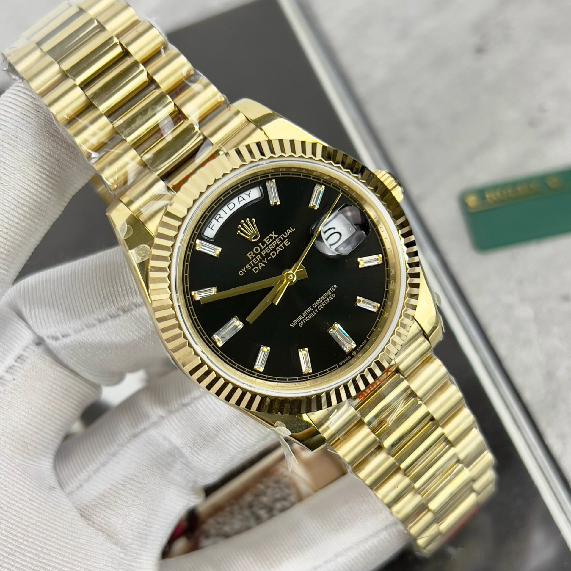 Rolex Day-Date 228238 Replica 11 Watch Black Dial GM Factory 40mm - Soul Replicas
