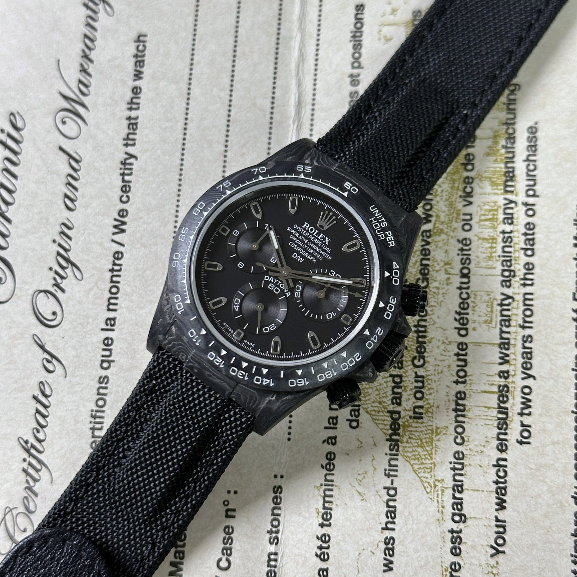 Rolex Daytona Diw Carbon Super Light Best Replica 1:1 Watch 40mm - Soul Replicas