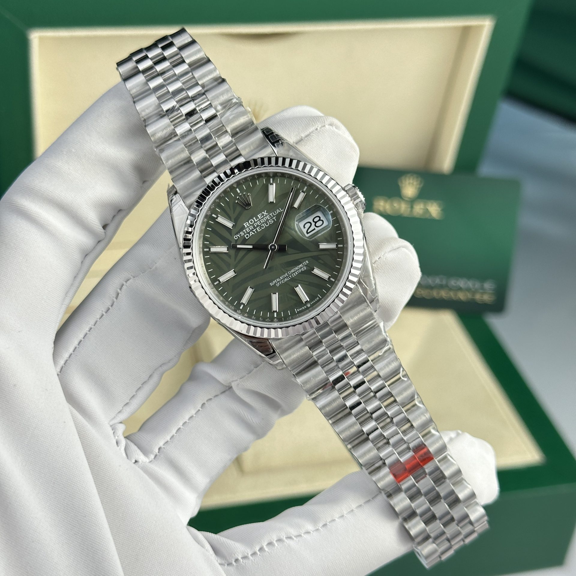 Rolex Replica Watch DateJust 126234 Dial Green VS Factory 36mm - Soul Replicas