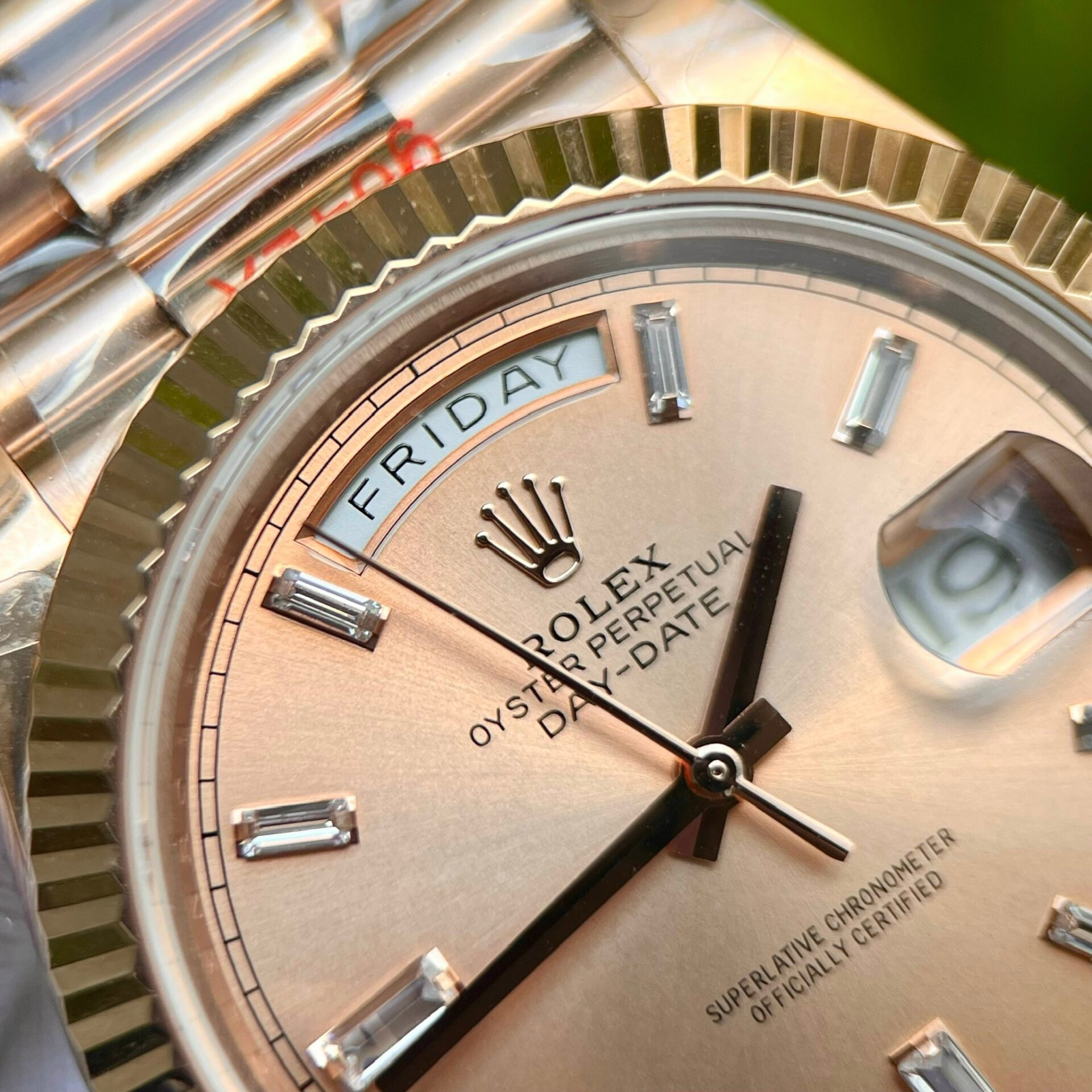 Rolex Day-Date 228235 Pink Dial Stone With Number GM Factory 40mm - Soul Replicas