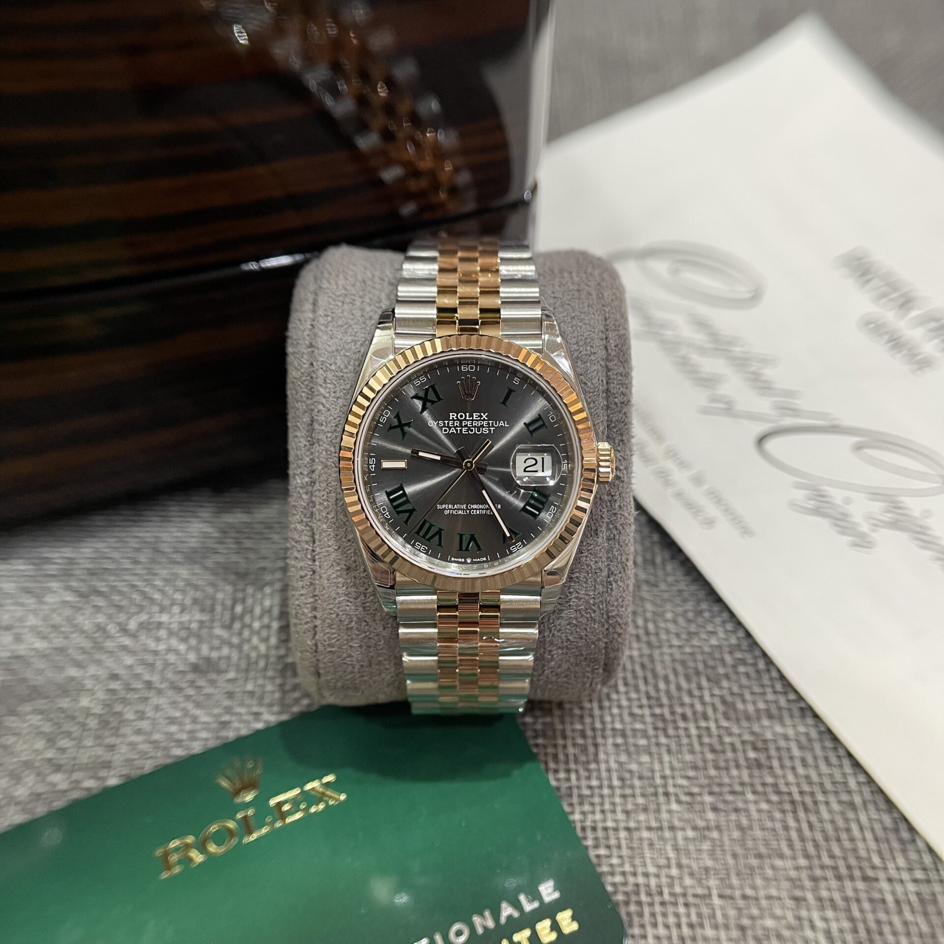 Rolex DateJust 126231 Wimbledon Dial Replica Watch Demi Strap VS Factory 36mm - Soul Replicas