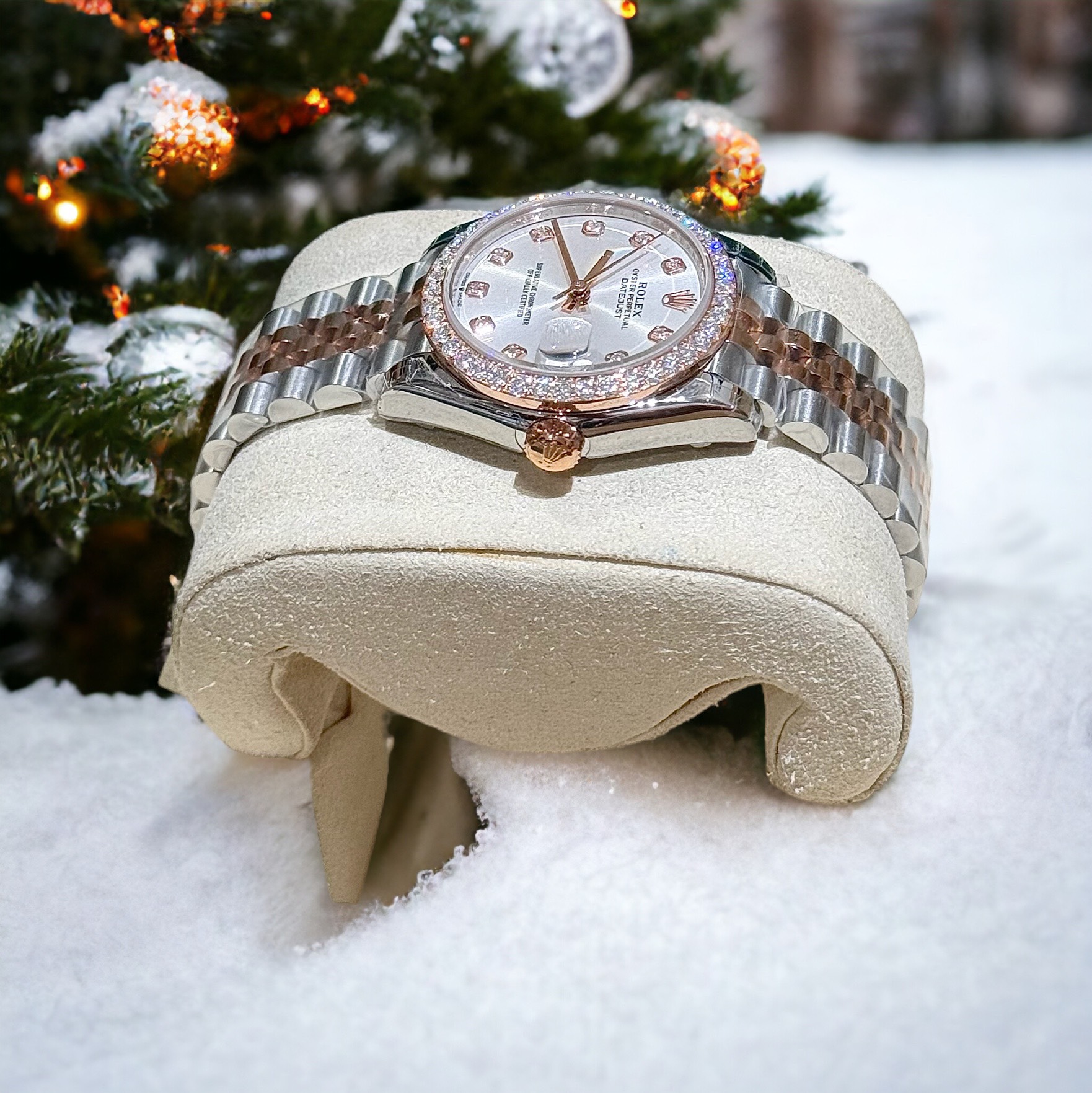 Rolex DateJust Moissanite Diamond White Dial Replica Watch Demi 31mm - Soul Replicas