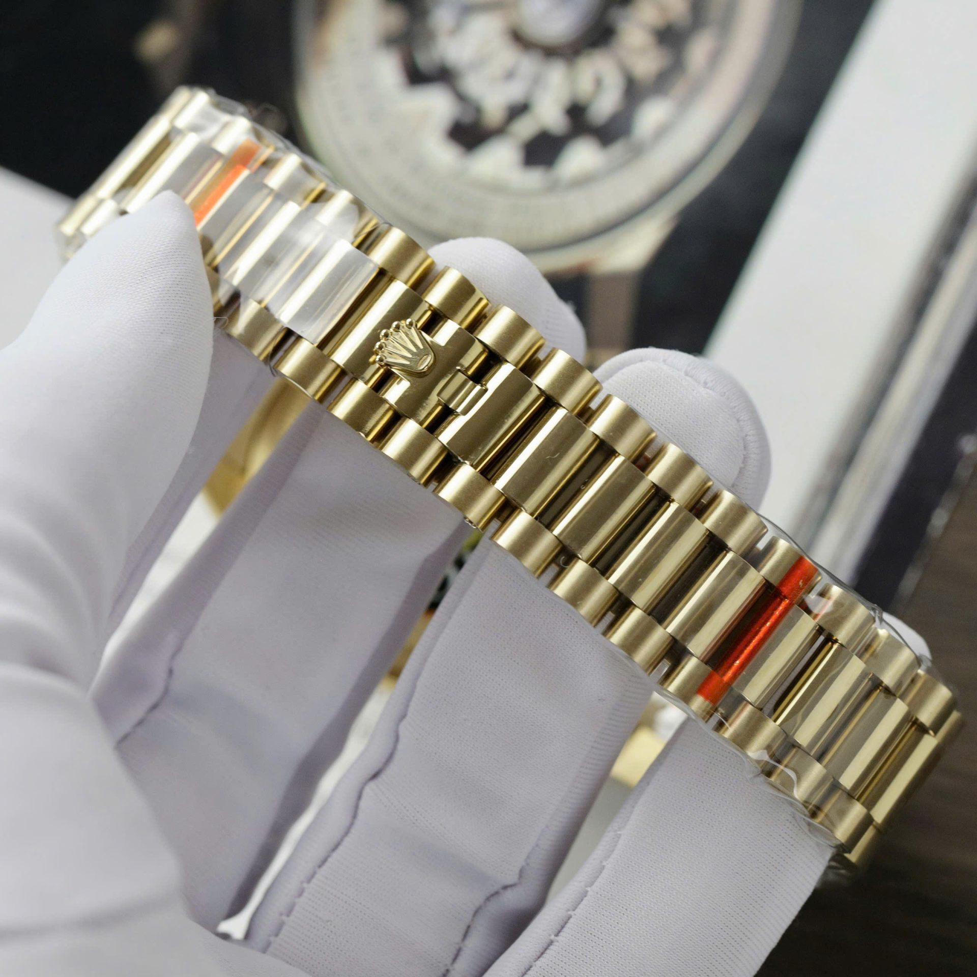 Rolex Day-Date 128238 Replica Watch Yellow Dial Weight 158gram QF Factory 36mm - Soul Replicas