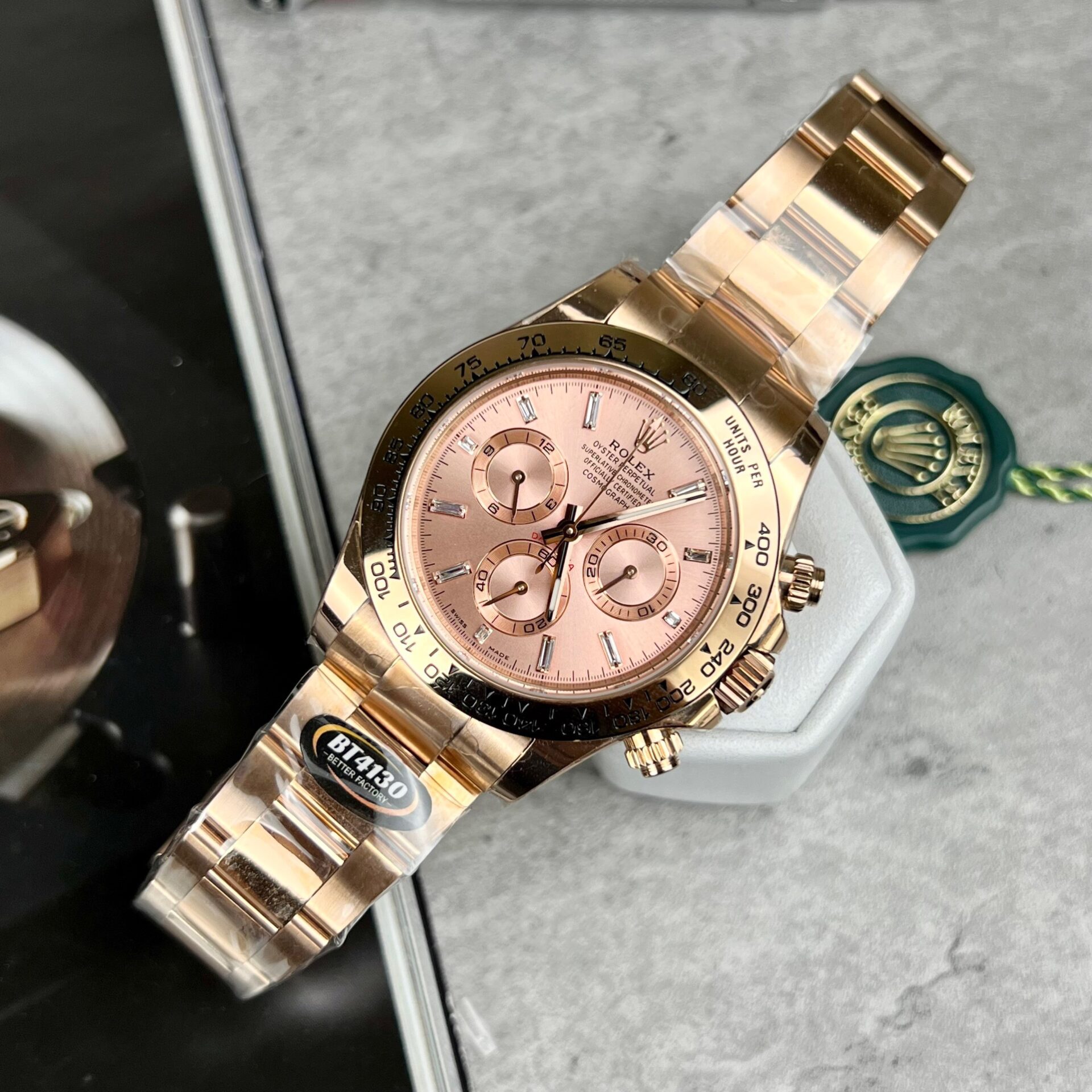 Rolex Replica Watches Daytona 116505 Pink Dial BT Factory 40mm - Soul Replicas