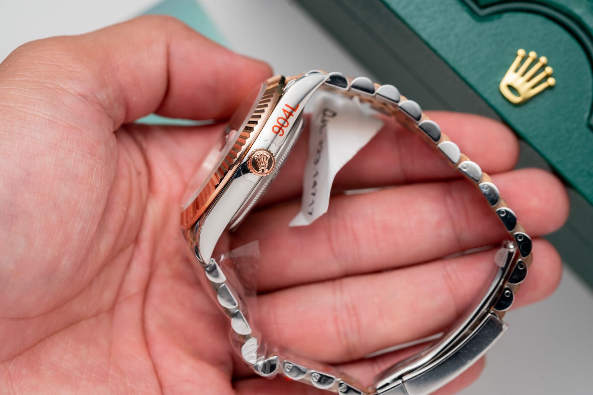 Rolex Replica Watch DateJust Dial Wimbledon Gold Wrapped GM Factory 36mm - Soul Replicas