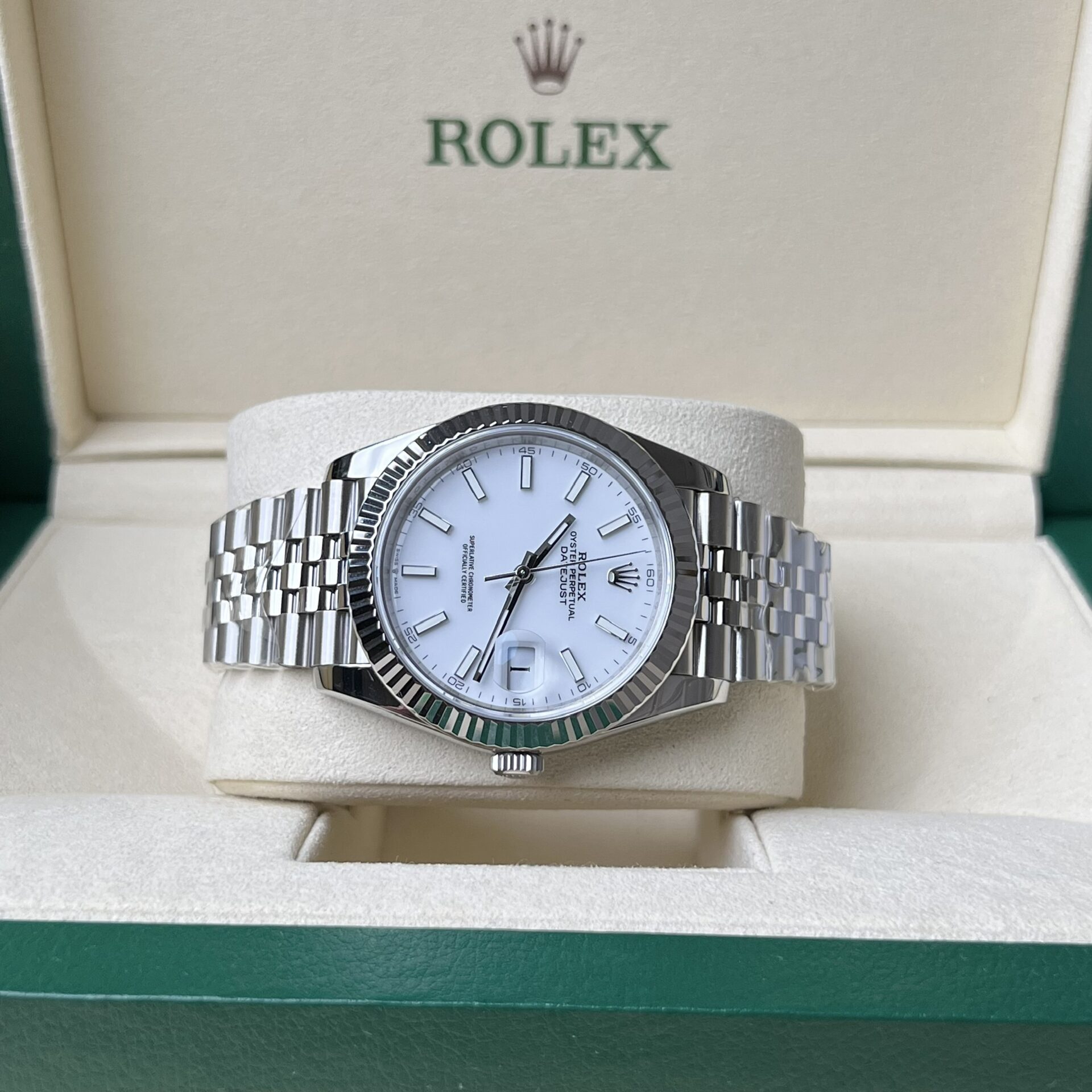 Rolex DateJust 126334 Replica Watch White Enamel Clean Factory 41mm - Soul Replicas