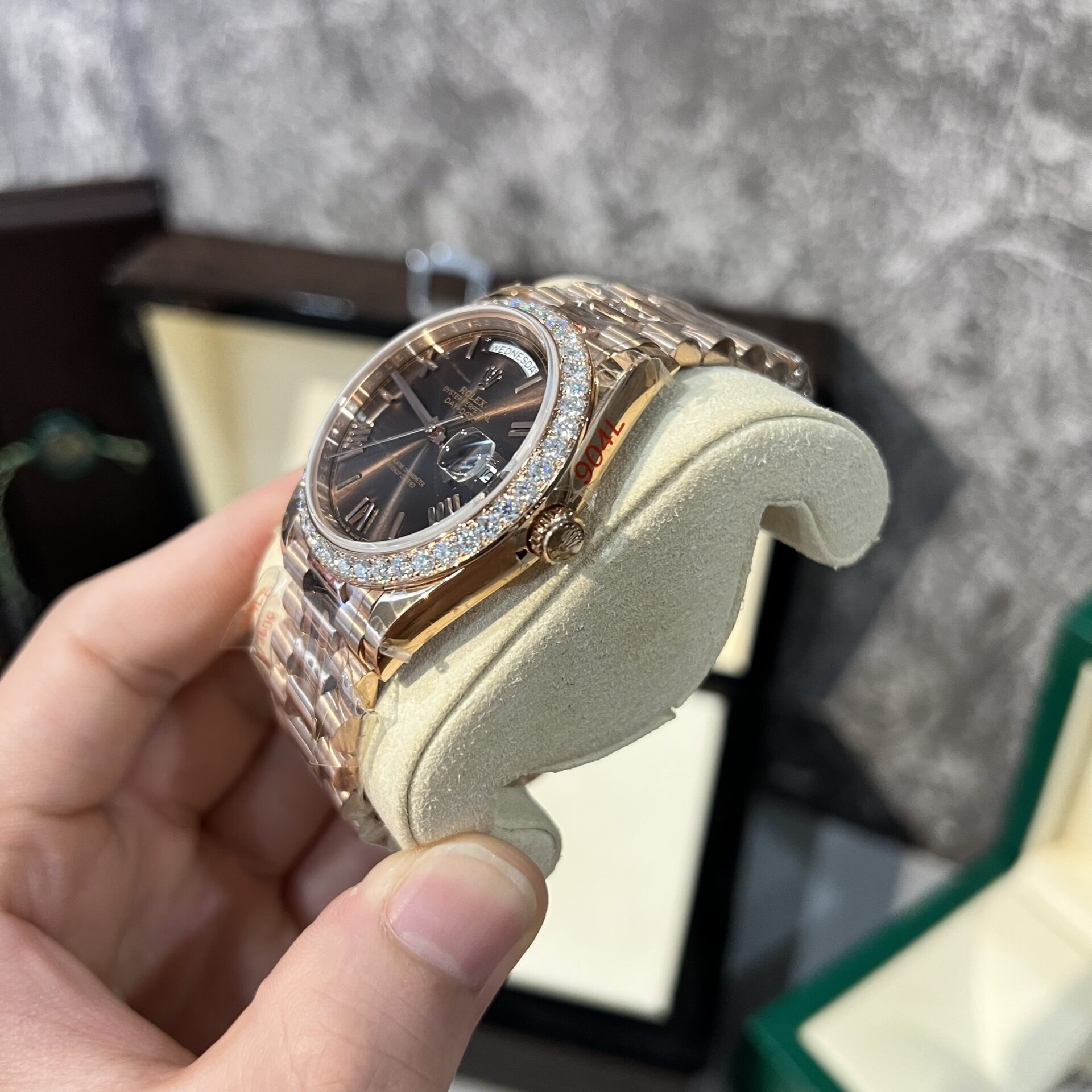 Rolex Day-Date 228235 Replica Watch Refined With Moissanite Diamonds 40mm - Soul Replicas