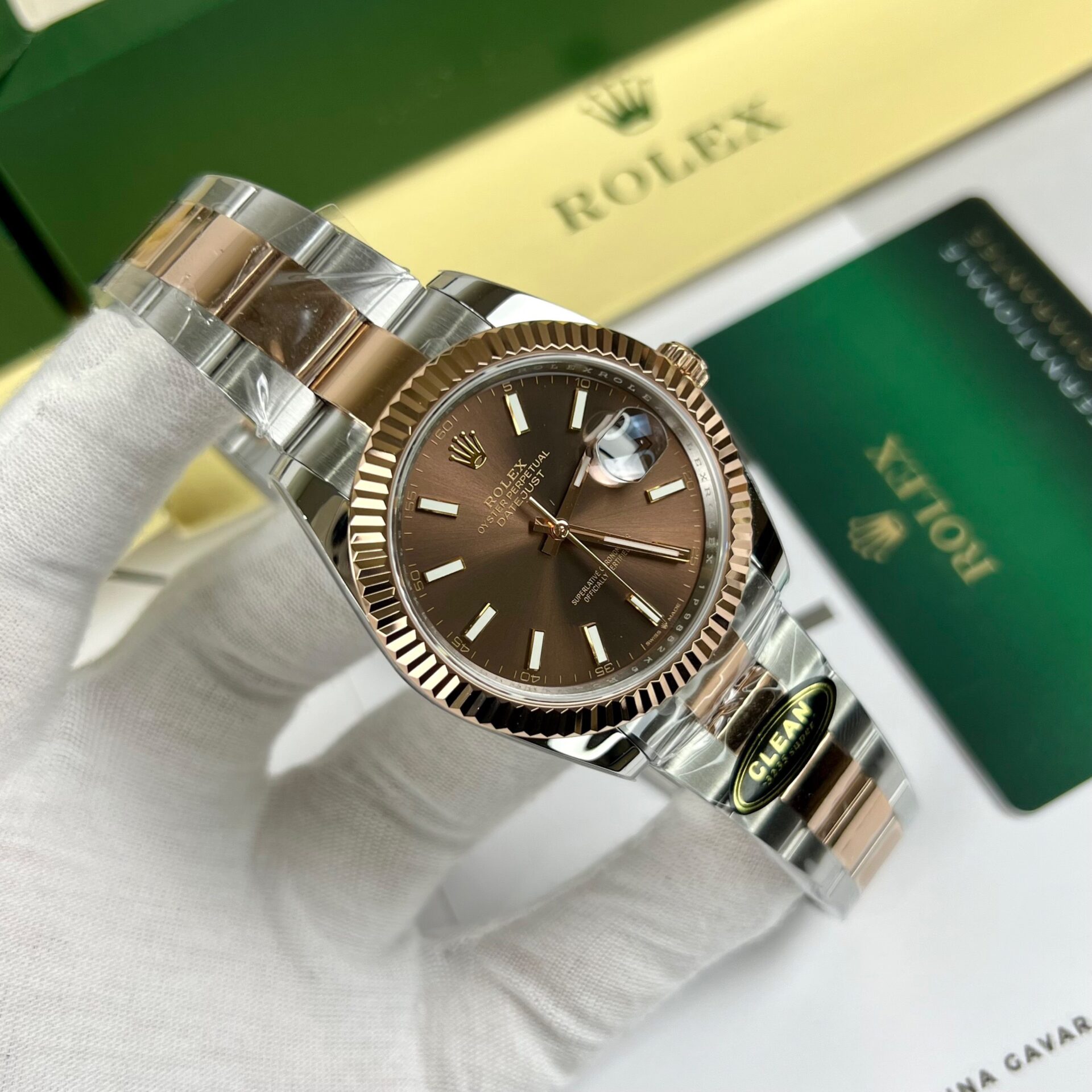 Rolex Replica Watch DateJust 126331 Chocolate Dial Oyster Strap Clean Factory 41mm - Soul Replicas