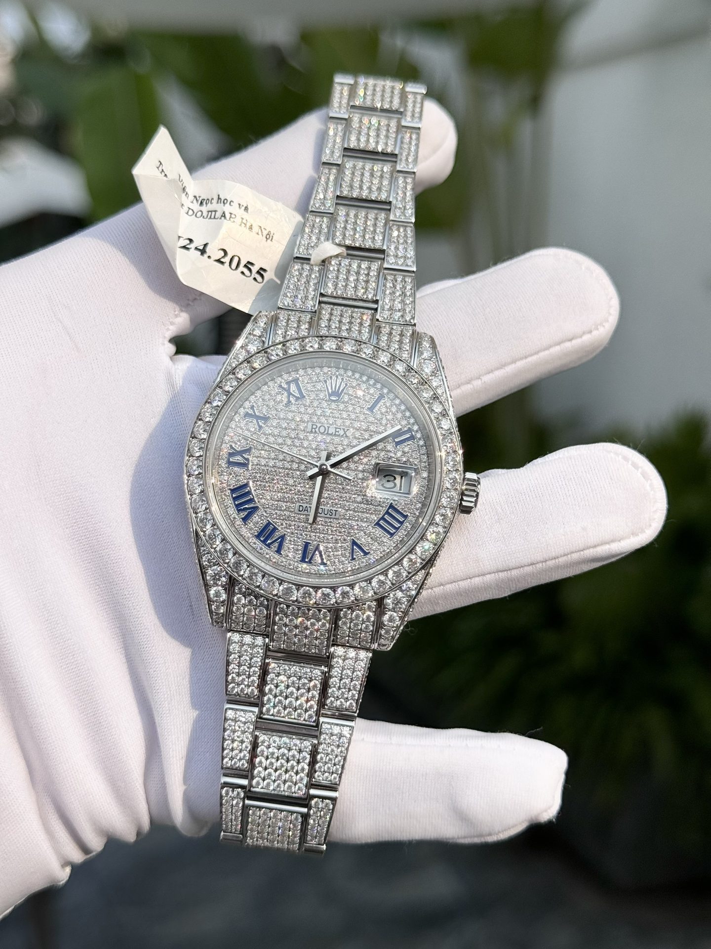 Rolex Best Replica Watch DateJust Full Moissanite Diamonds Custom 41mm - Soul Replicas