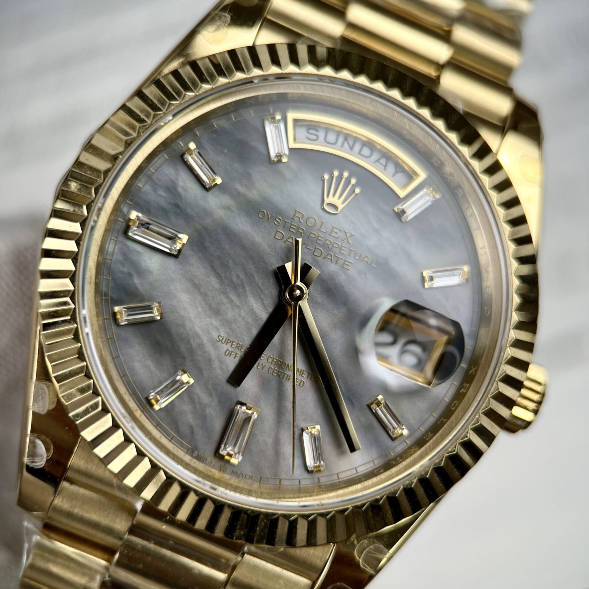 Rolex Day-Date Clone Watch Mother Of Pearl Dial TW Factory 40mm - Soul Replicas