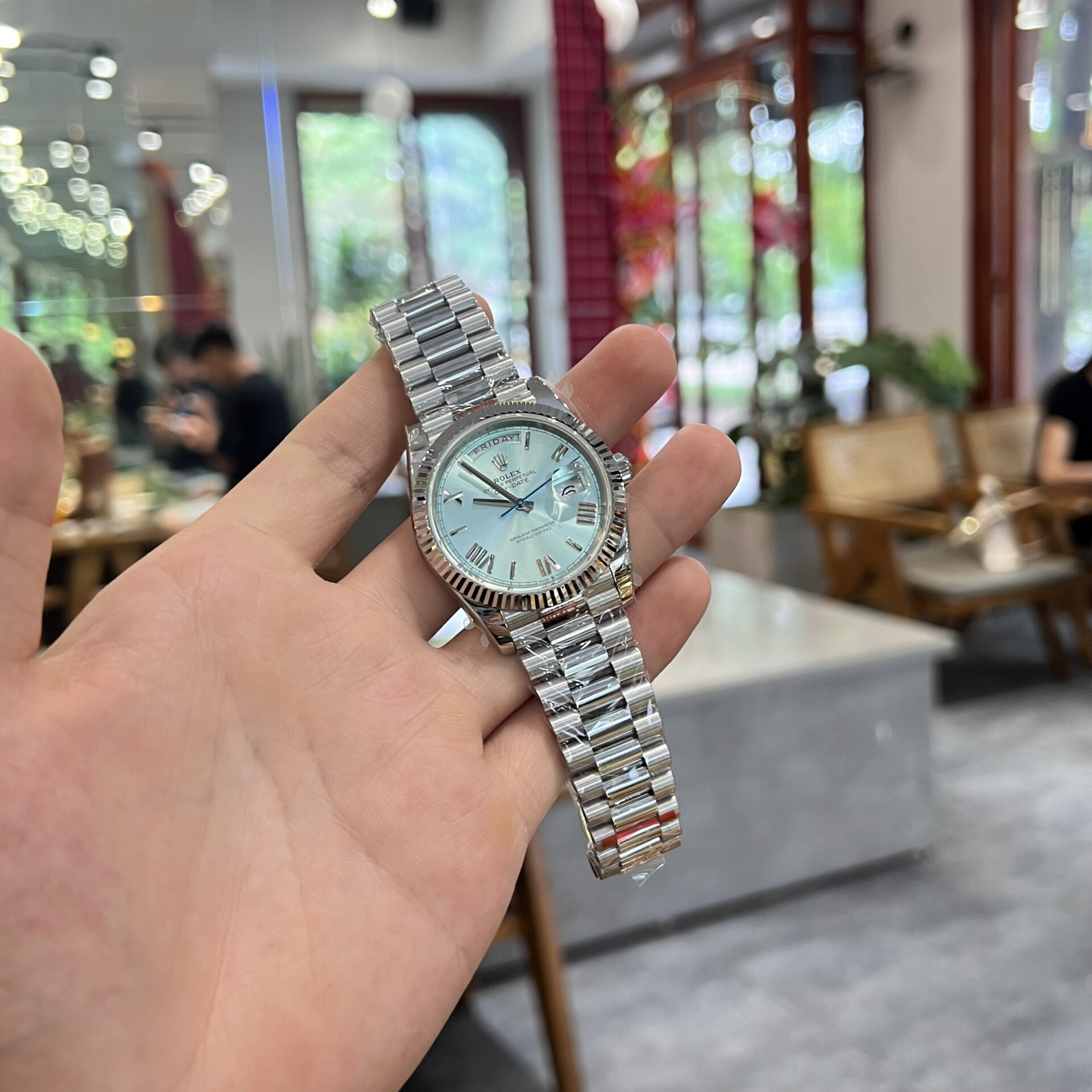 Rolex Day-Date 228236 Replica 1:1 Watch Ice Blue Dial GM Factory 40mm - Soul Replicas