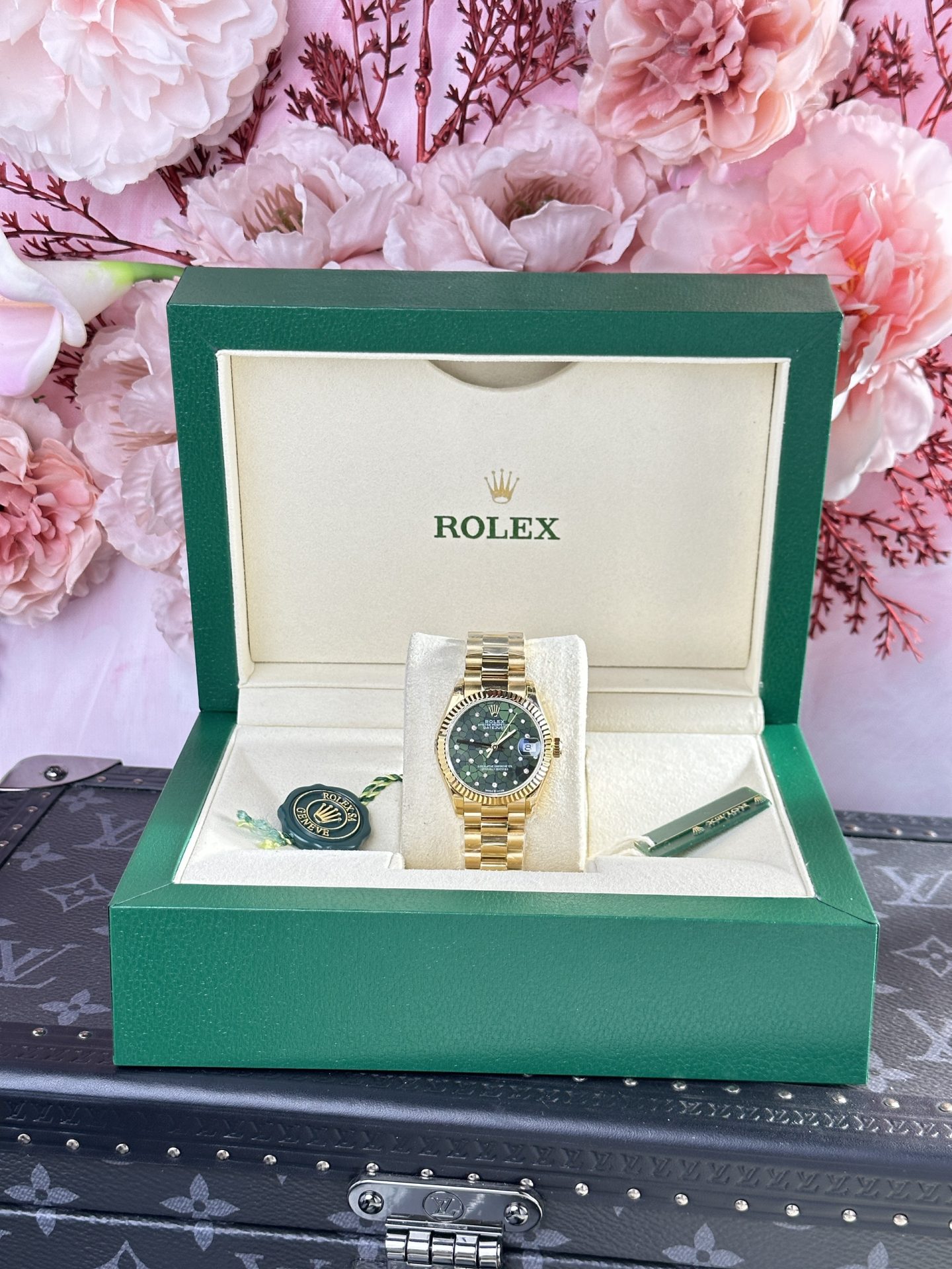 Rolex Replica Watch DateJust 278288 Olive Flower Pattern Dial 31mm - Soul Replicas