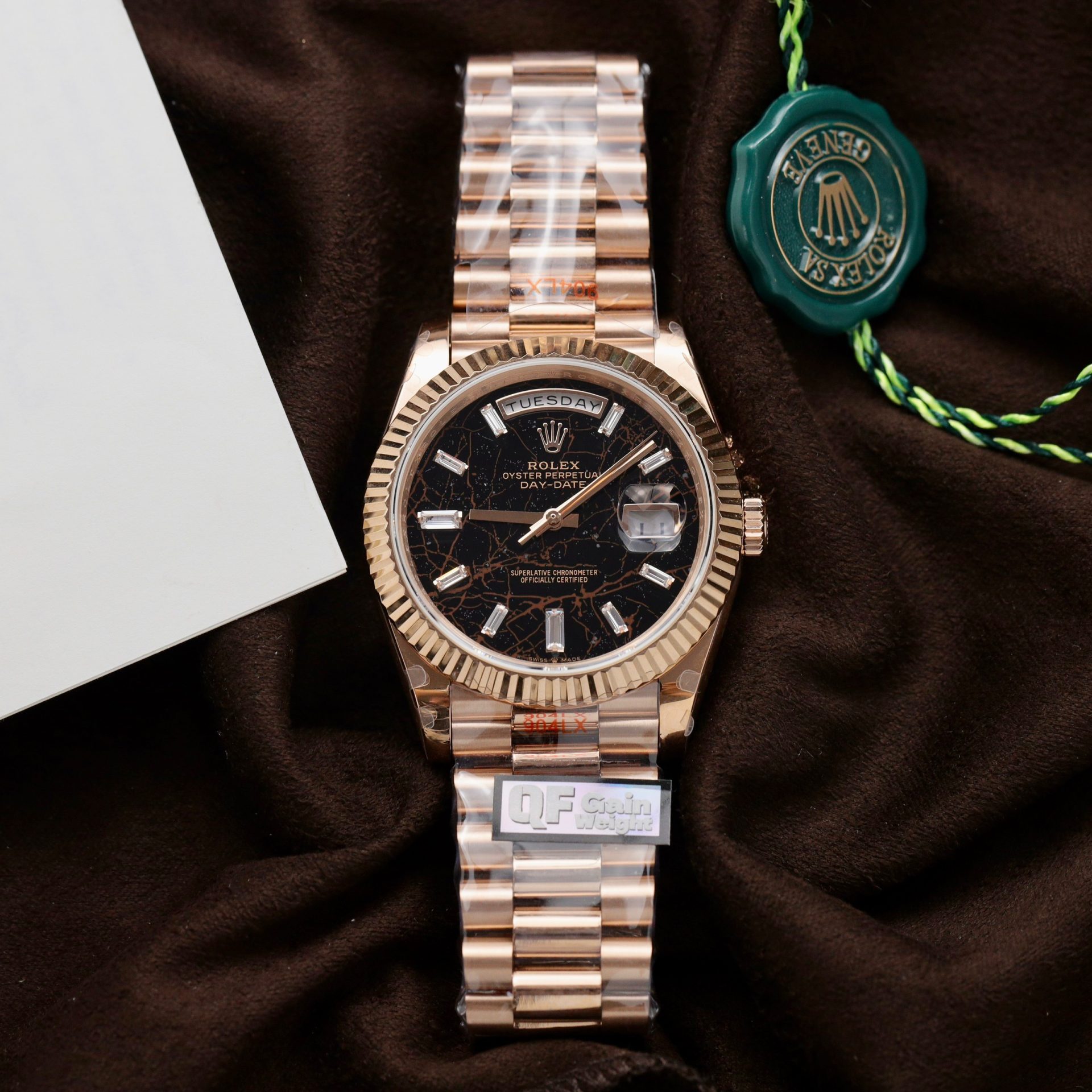Rolex Replica Watch Day-Date 228235 Lava Dial Weight 185 Grams QF Factory 40mm - Soul Replicas
